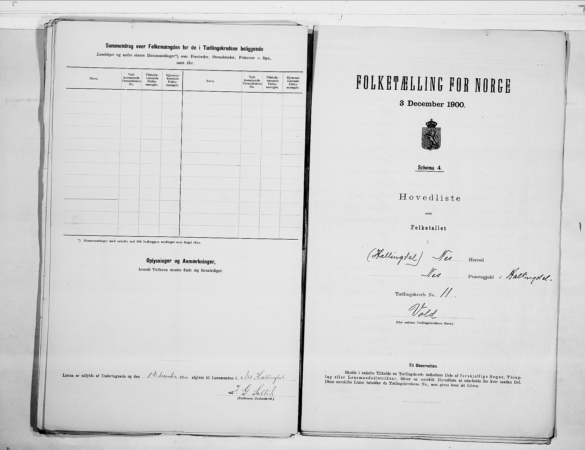 RA, 1900 census for Nes, 1900, p. 26