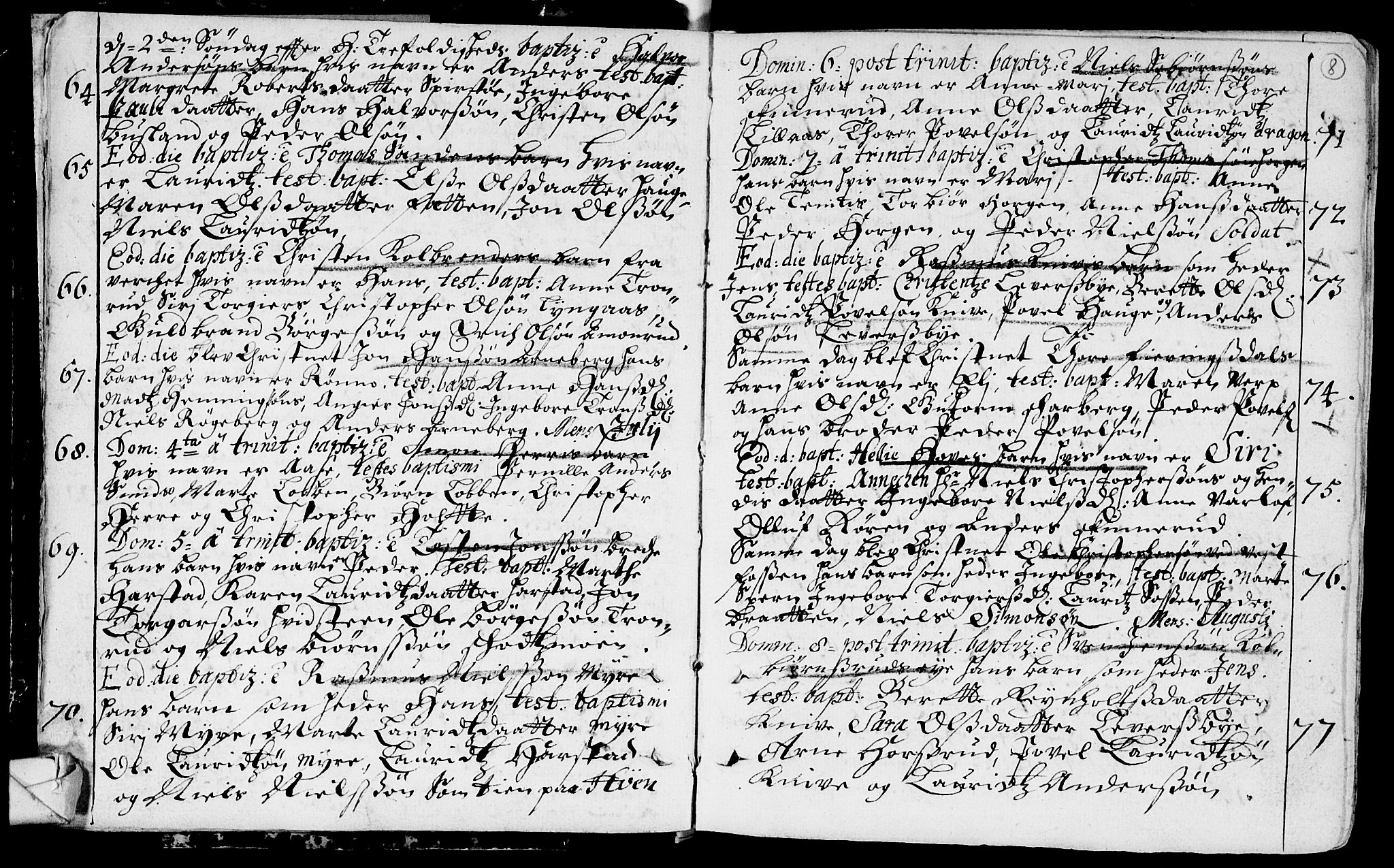 Eiker kirkebøker, AV/SAKO-A-4/F/Fa/L0002: Parish register (official) no. I 2, 1705-1724, p. 8