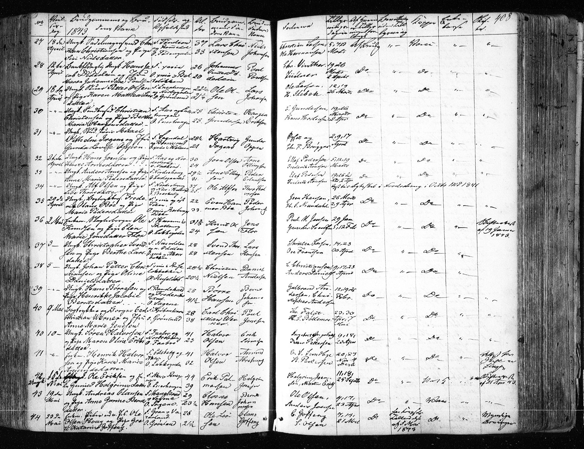 Aker prestekontor kirkebøker, SAO/A-10861/F/L0019: Parish register (official) no. 19, 1842-1852, p. 408