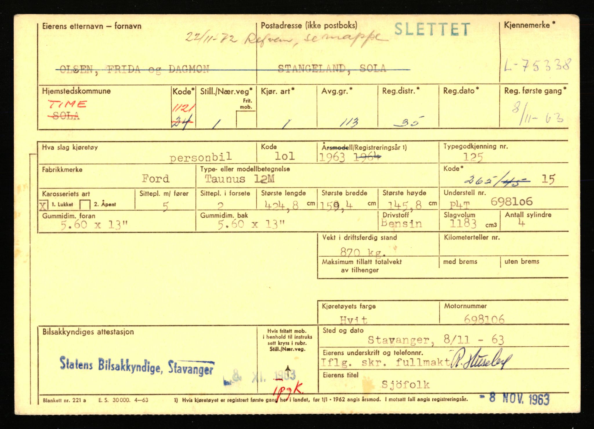 Stavanger trafikkstasjon, AV/SAST-A-101942/0/F/L0068: L-75000 - L-76799, 1930-1971, p. 441