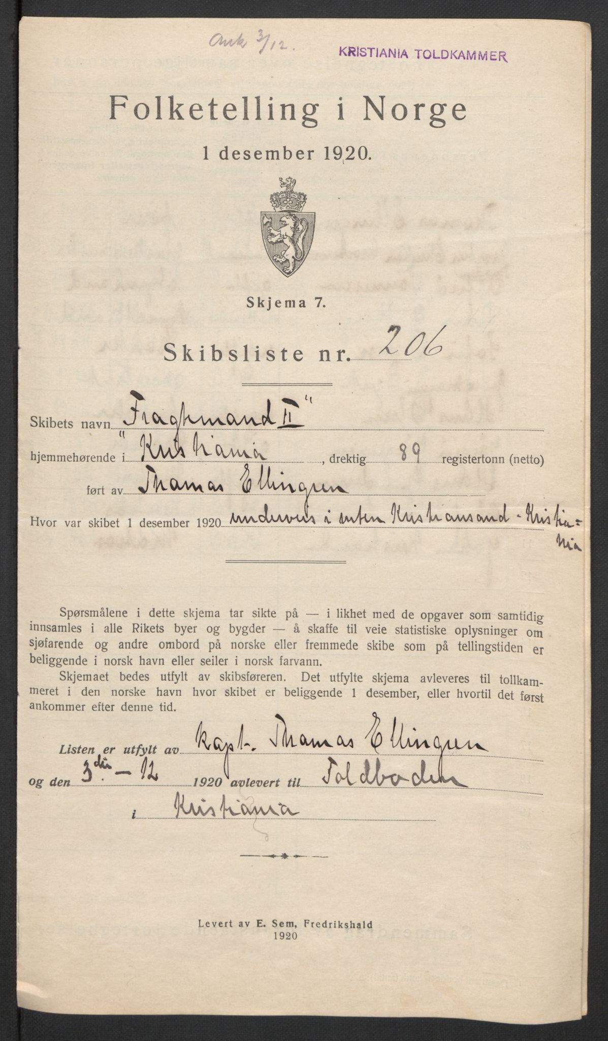 SAO, 1920 census for Kristiania, 1920, p. 660553