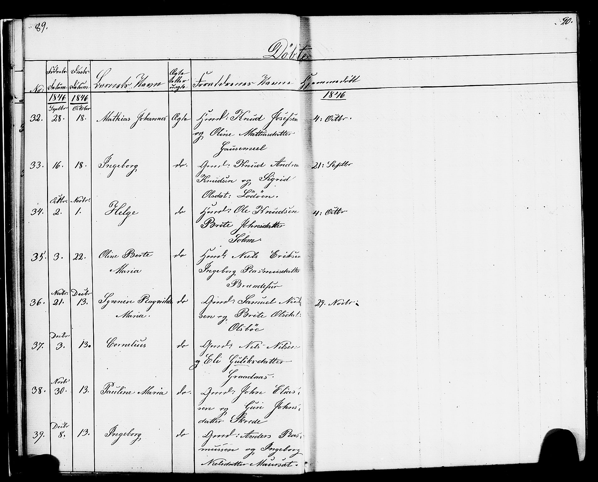 Hornindal sokneprestembete, AV/SAB-A-82401/H/Haa/Haaa/L0001: Parish register (official) no. A 1, 1837-1866, p. 90-91