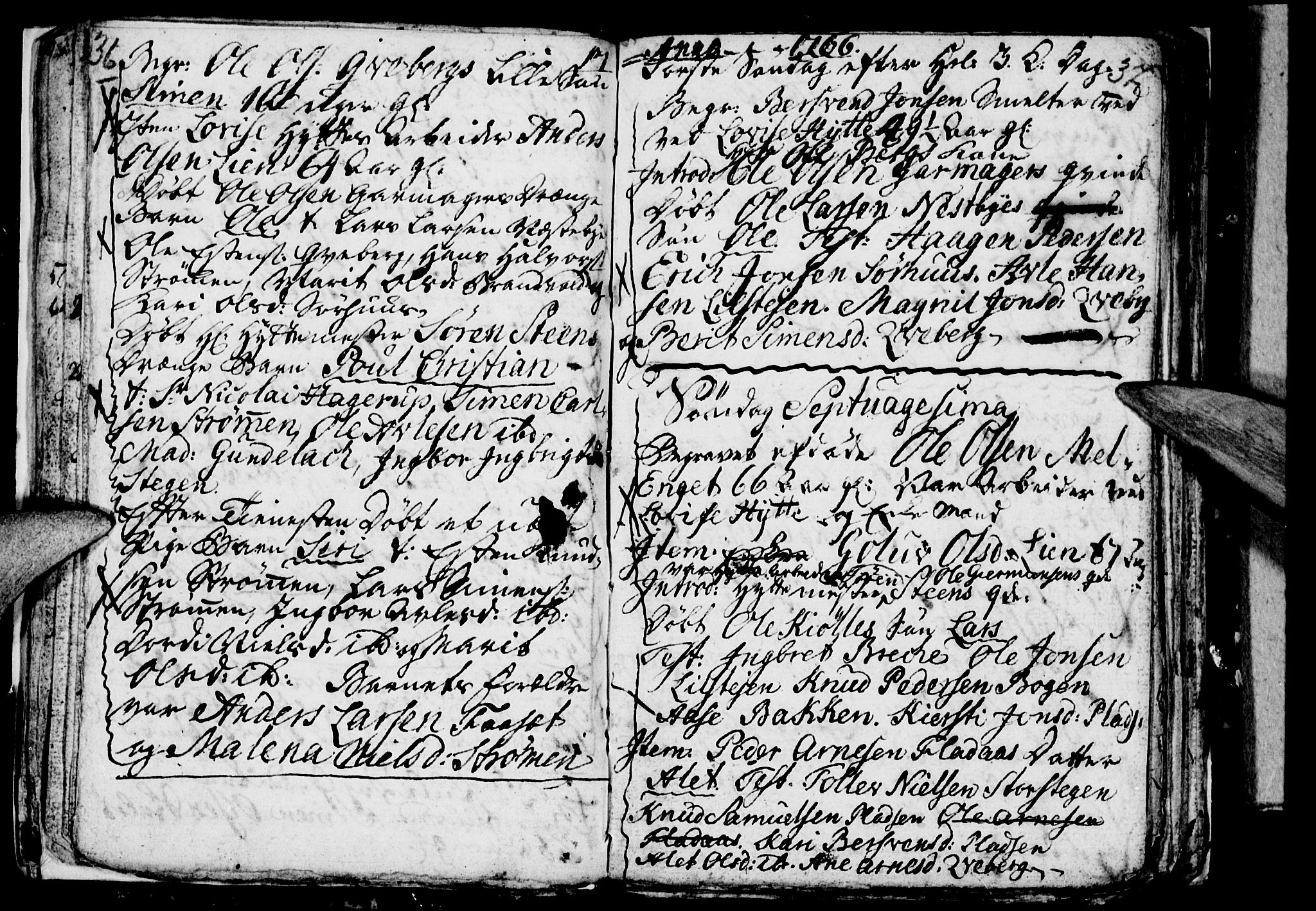 Tynset prestekontor, AV/SAH-PREST-058/H/Ha/Haa/L0007: Parish register (official) no. 7, 1764-1769, p. 36-37