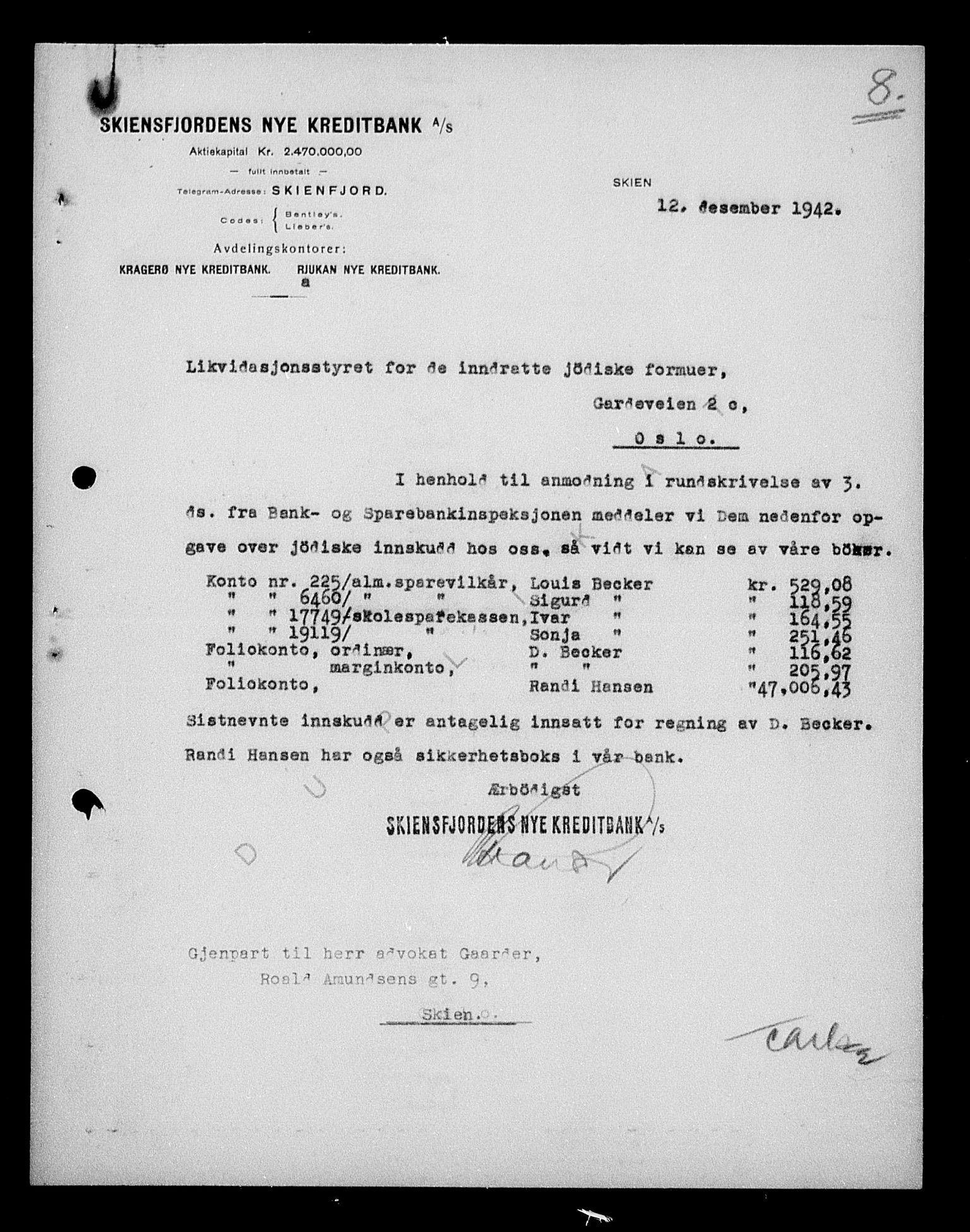 Justisdepartementet, Tilbakeføringskontoret for inndratte formuer, AV/RA-S-1564/H/Hc/Hcd/L0991: --, 1945-1947, p. 28