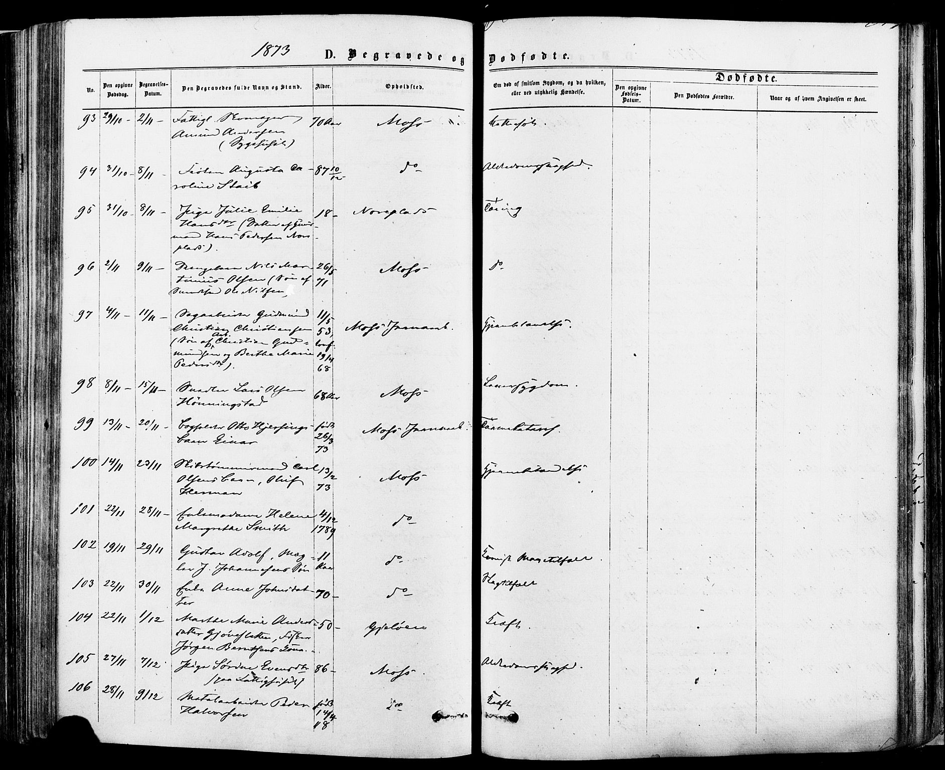 Moss prestekontor Kirkebøker, SAO/A-2003/F/Fa/L0010: Parish register (official) no. I 10, 1870-1877