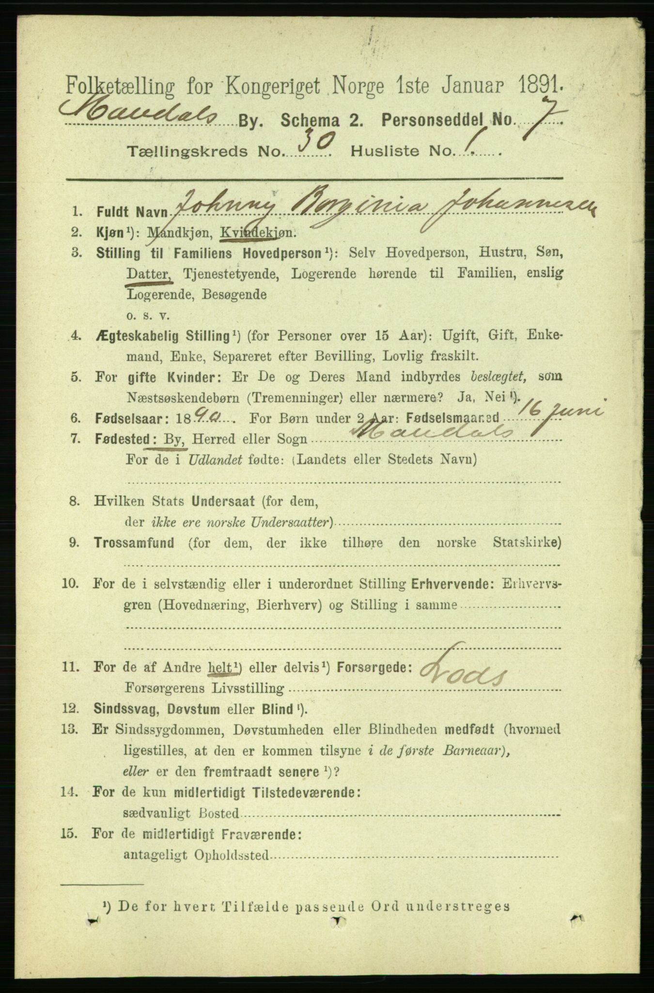 RA, 1891 census for 1002 Mandal, 1891, p. 5239