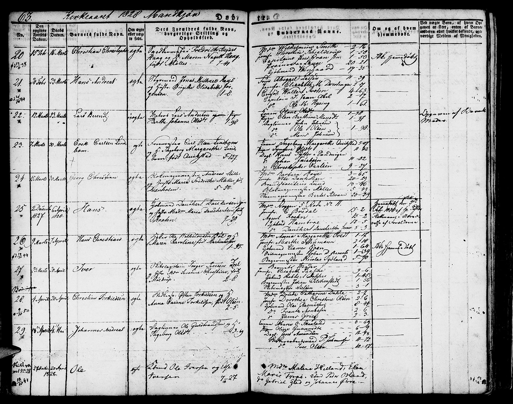 Nykirken Sokneprestembete, SAB/A-77101/H/Hab: Parish register (copy) no. A 5I, 1821-1841, p. 63