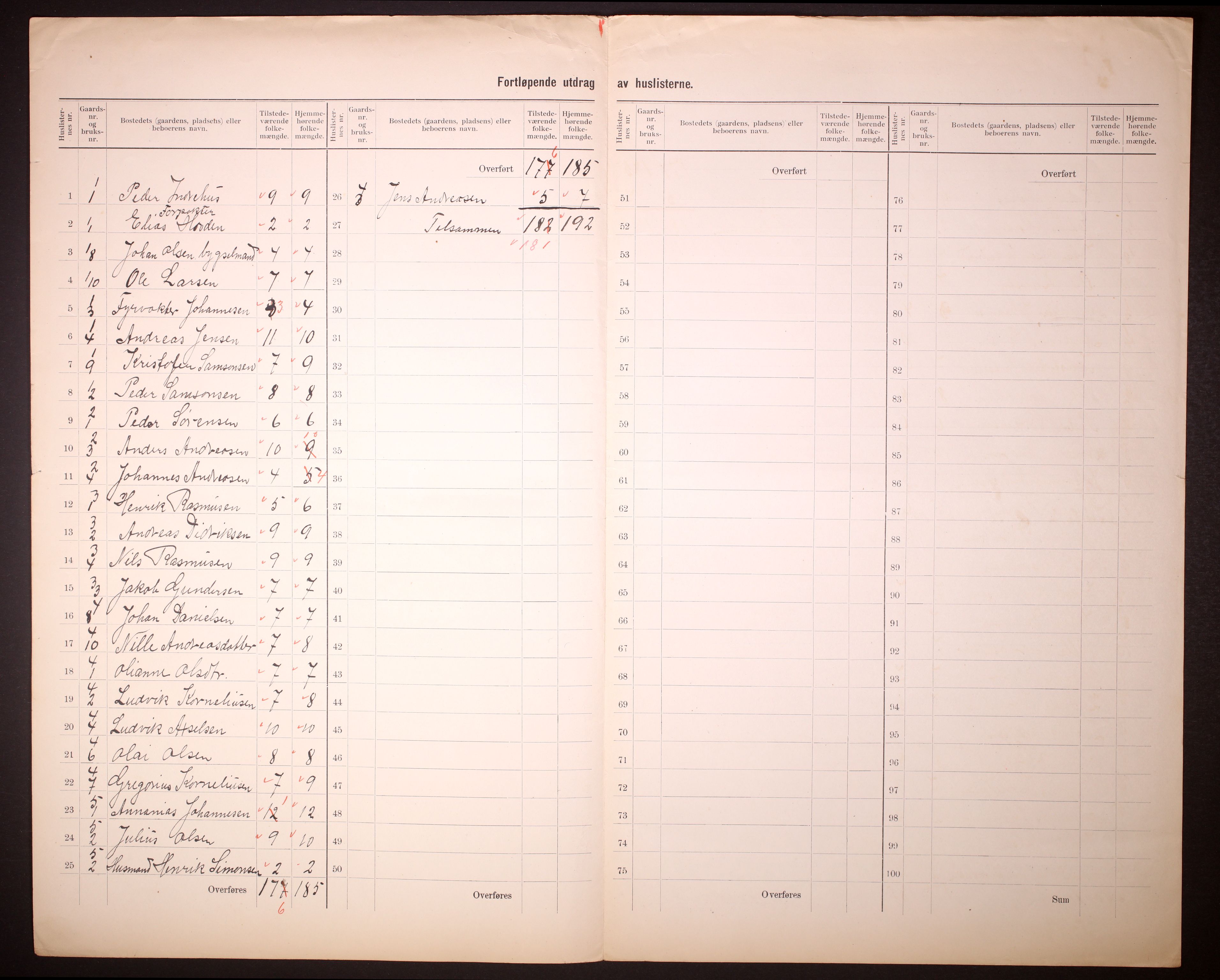 RA, 1910 census for Kinn, 1910, p. 7