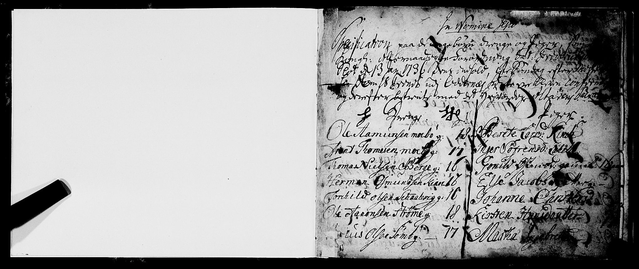 Oddernes sokneprestkontor, SAK/1111-0033/F/Fa/Faa/L0003: Parish register (official) no. A 3, 1736-1795, p. 0-1