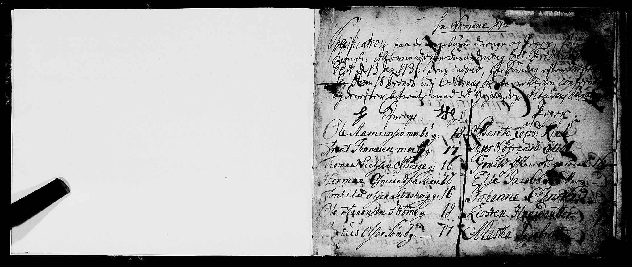 Oddernes sokneprestkontor, AV/SAK-1111-0033/F/Fa/Faa/L0003: Parish register (official) no. A 3, 1736-1795, p. 0-1