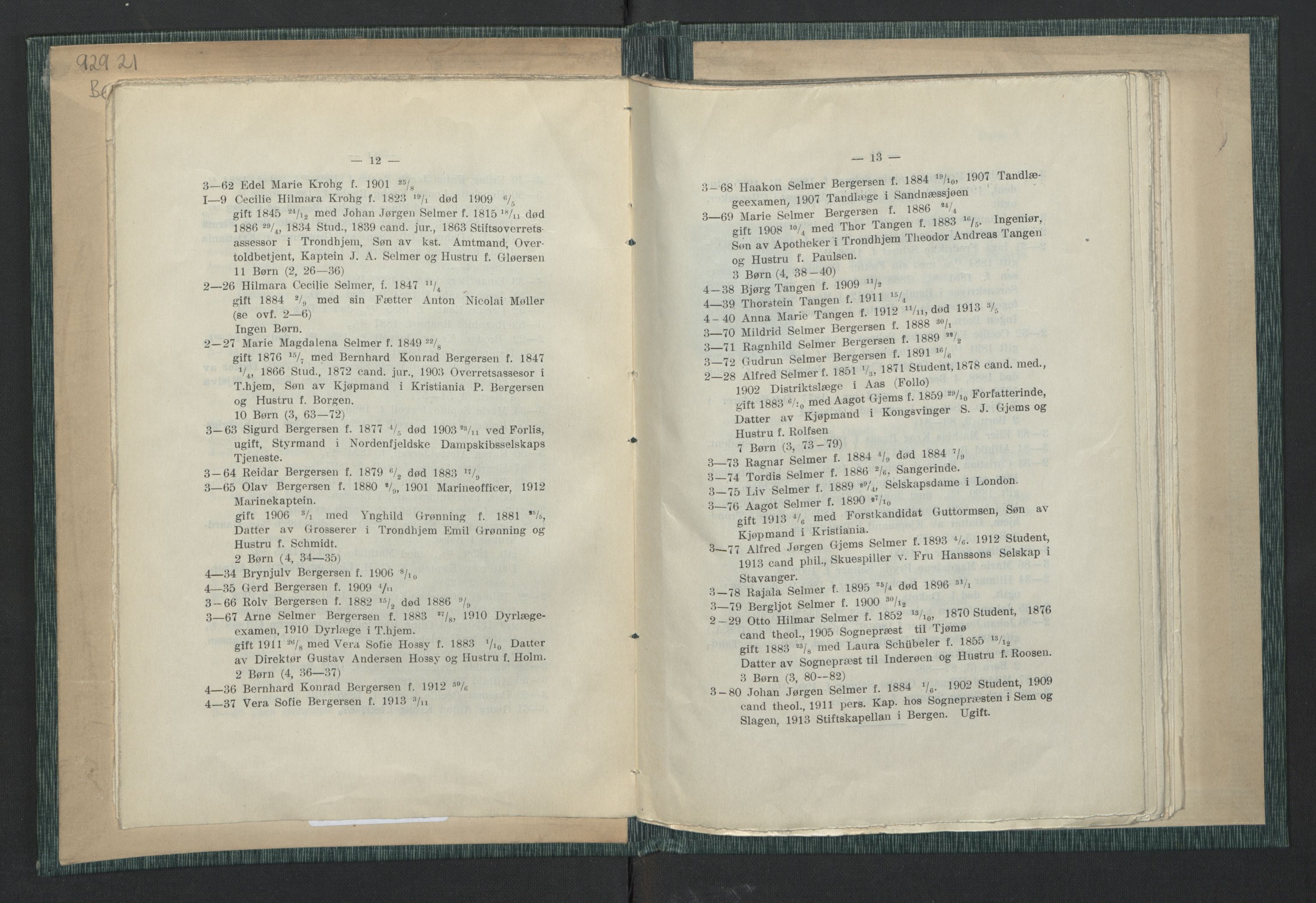Andre publikasjoner, PUBL/PUBL-999/0003/0001: Johan Kielland Bergwitz: Vore Eidsvollsmænds efterkommere. Gjennem alle linjer i 100 aar (1914), 1814-1914, p. 12