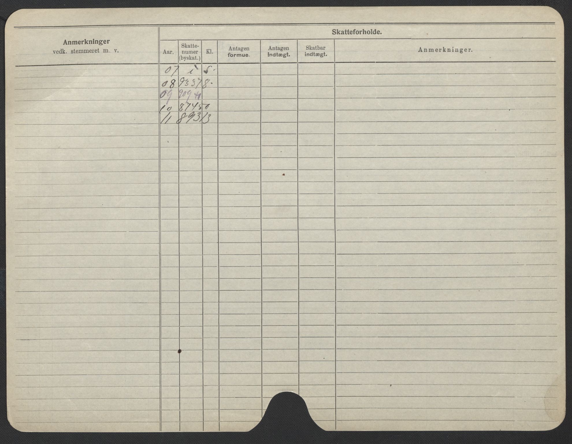 Oslo folkeregister, Registerkort, AV/SAO-A-11715/F/Fa/Fac/L0017: Kvinner, 1906-1914, p. 350b