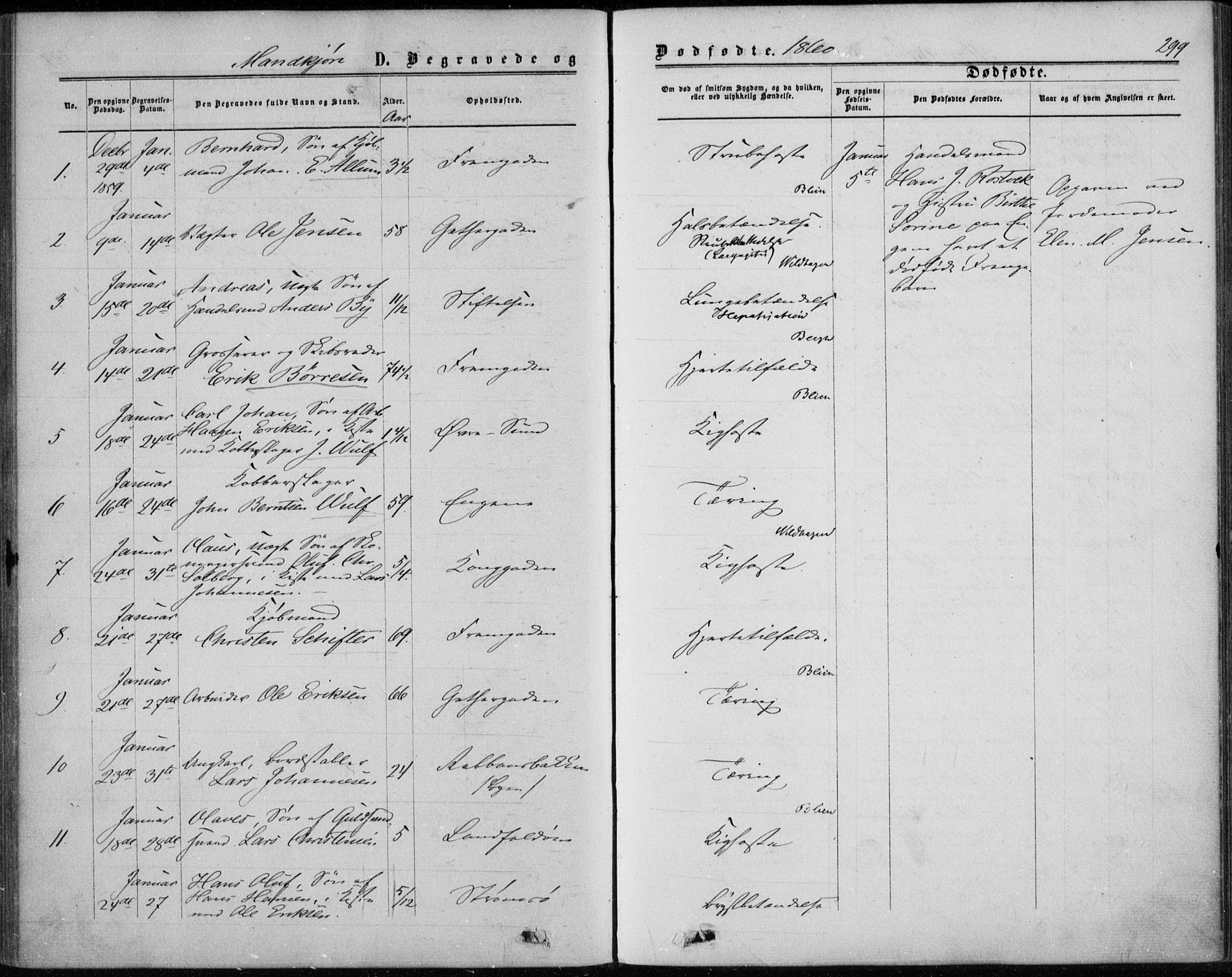 Bragernes kirkebøker, SAKO/A-6/F/Fb/L0003: Parish register (official) no. II 3, 1860-1868, p. 299