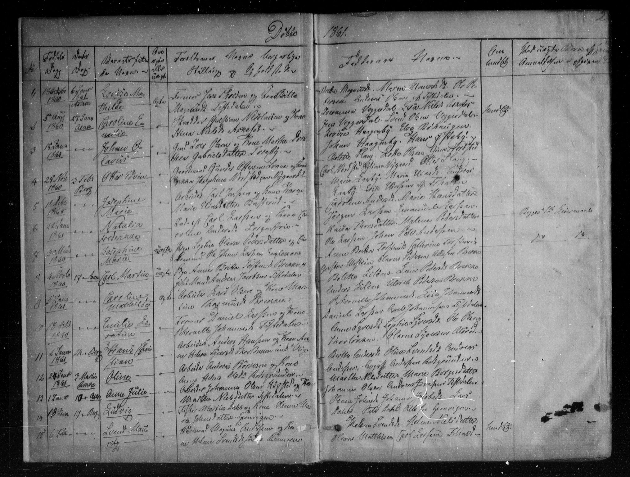 Berg prestekontor Kirkebøker, SAO/A-10902/F/Fa/L0005: Parish register (official) no. I 5, 1861-1877, p. 2