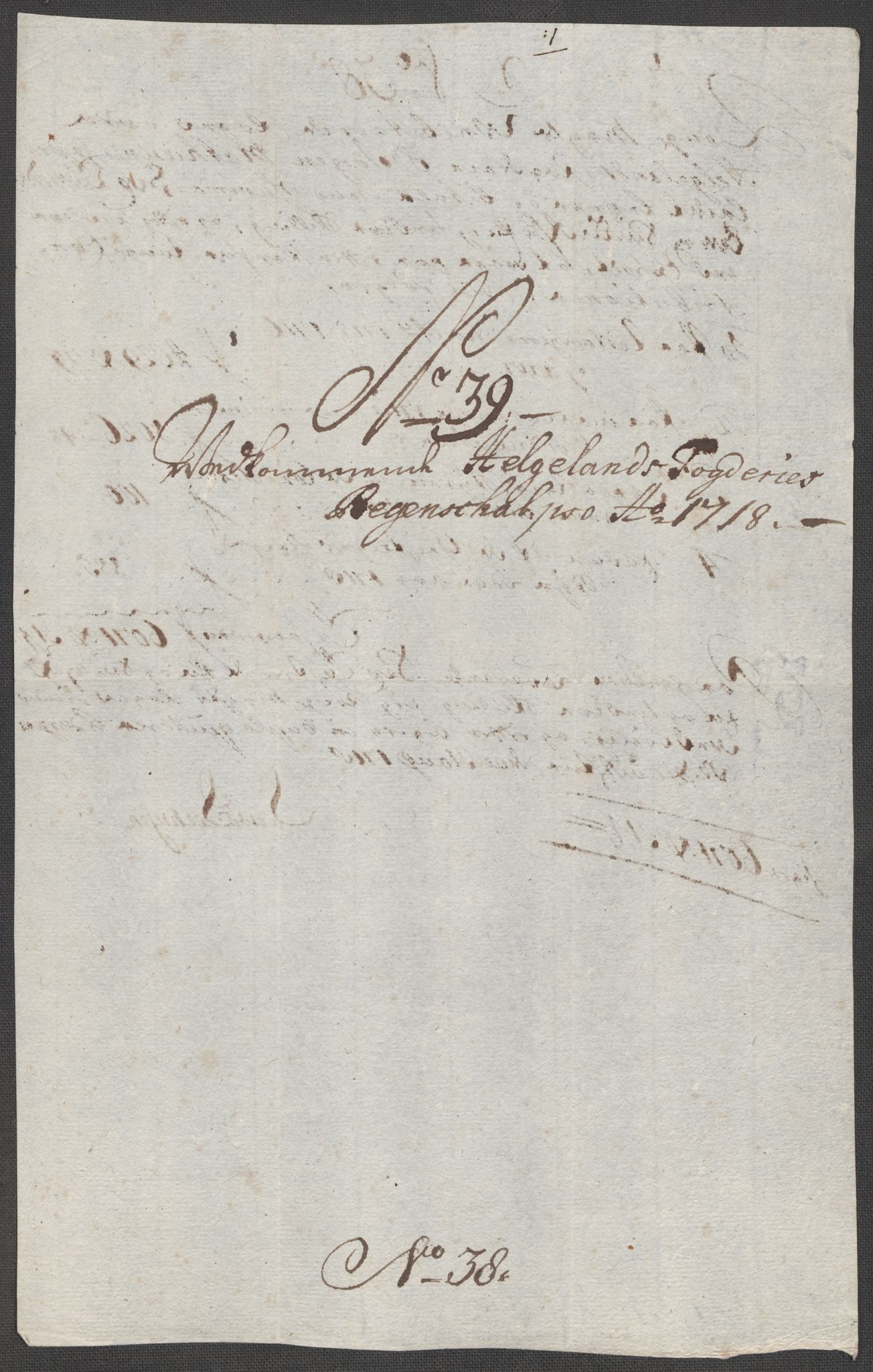 Rentekammeret inntil 1814, Reviderte regnskaper, Fogderegnskap, AV/RA-EA-4092/R65/L4516: Fogderegnskap Helgeland, 1718, p. 272