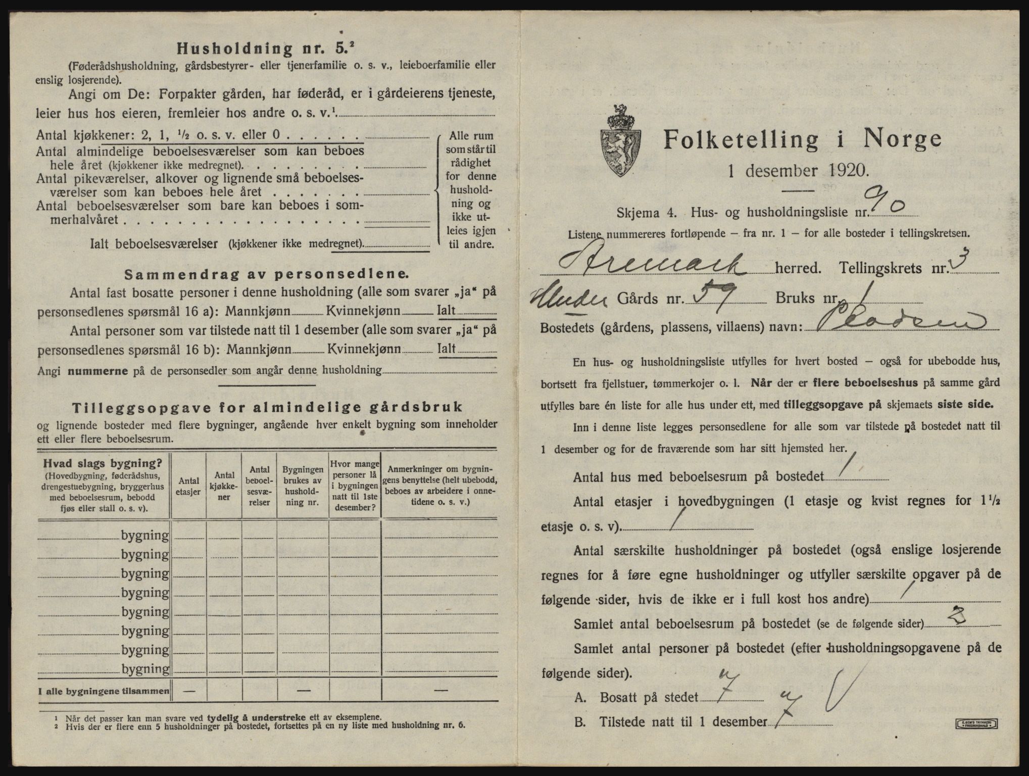 SAO, 1920 census for Aremark, 1920, p. 471