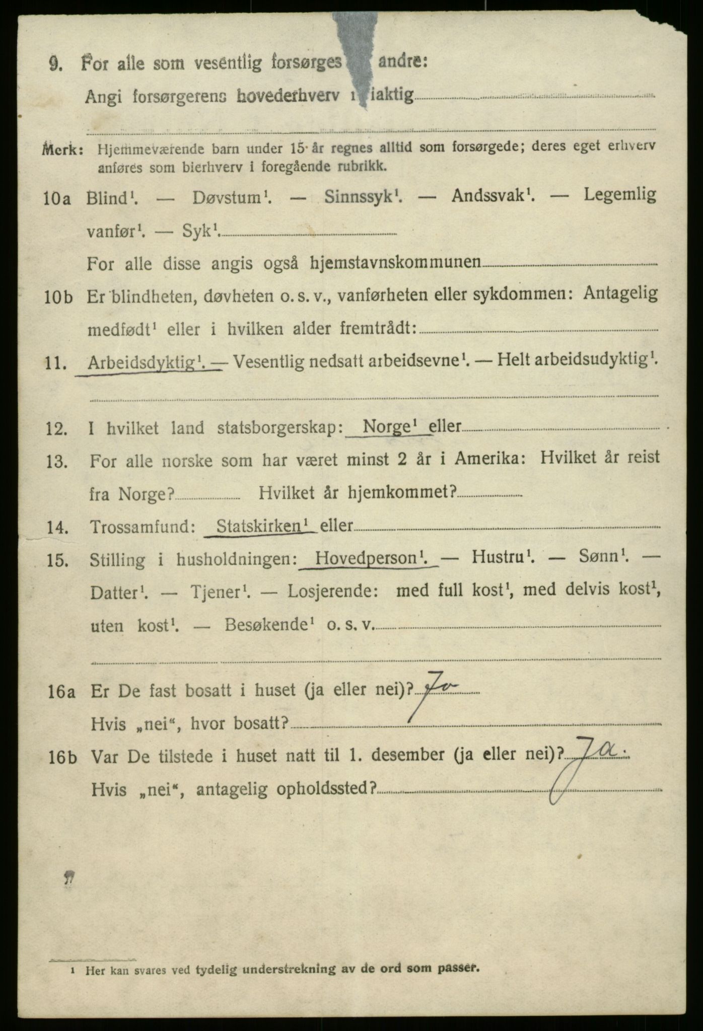 SAB, 1920 census for Innvik, 1920, p. 2174