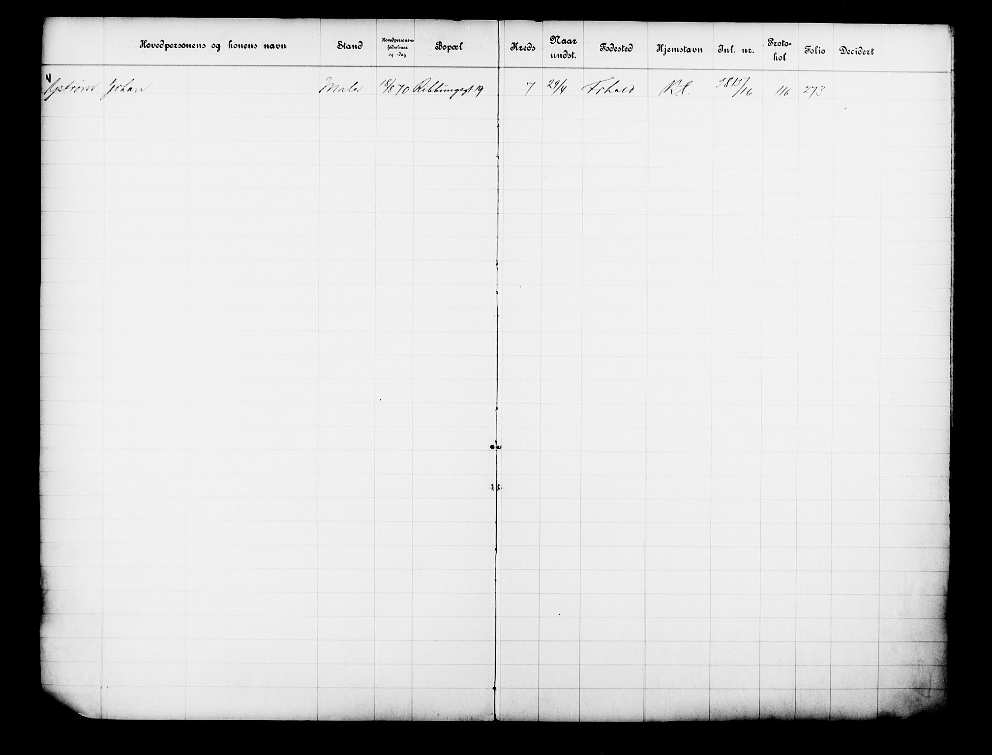 Fattigvesenet, OBA/A-20045/Fb/L0035: Hjemstavnsregister, 1916, p. 189