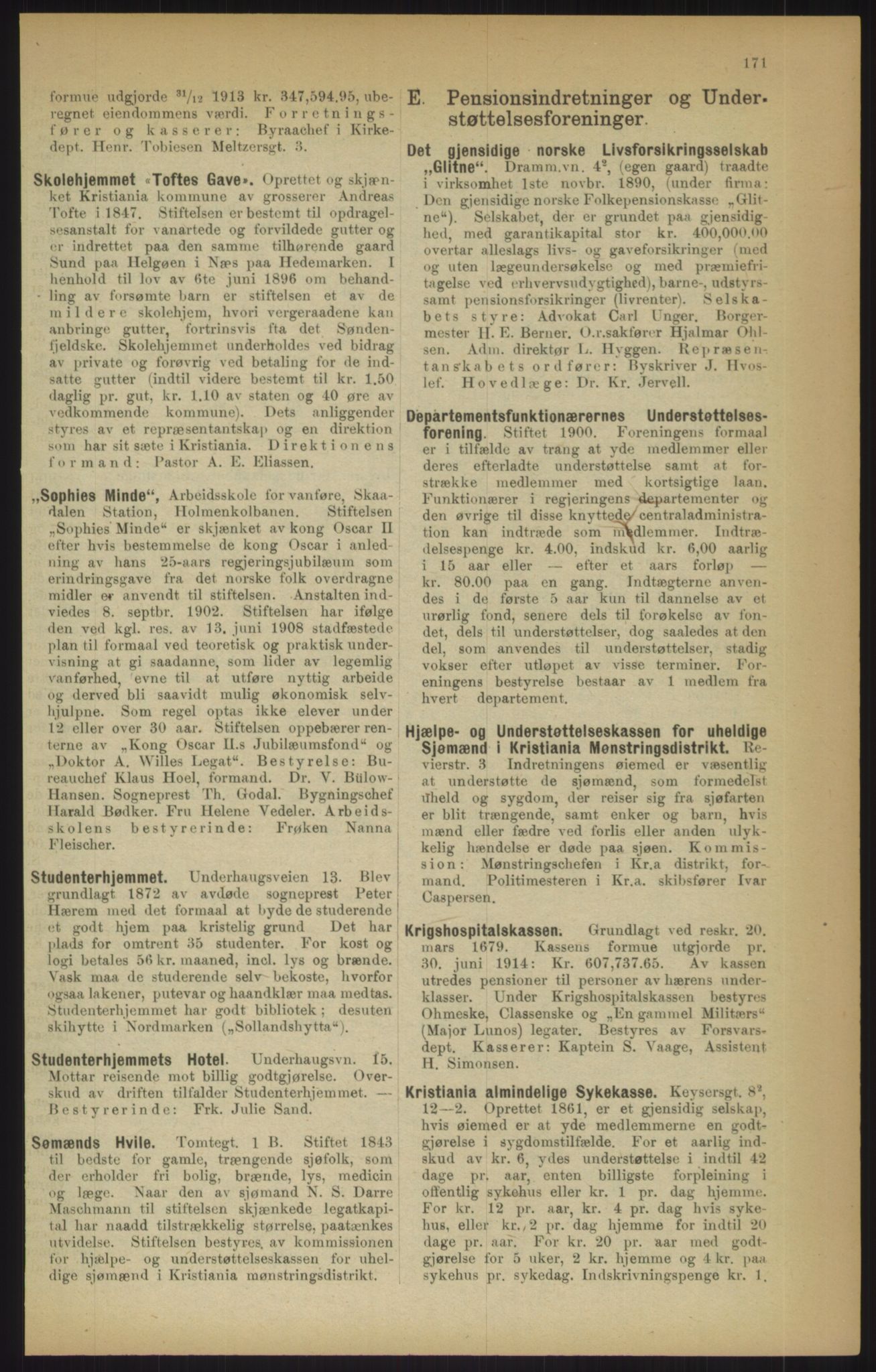 Kristiania/Oslo adressebok, PUBL/-, 1915, p. 171