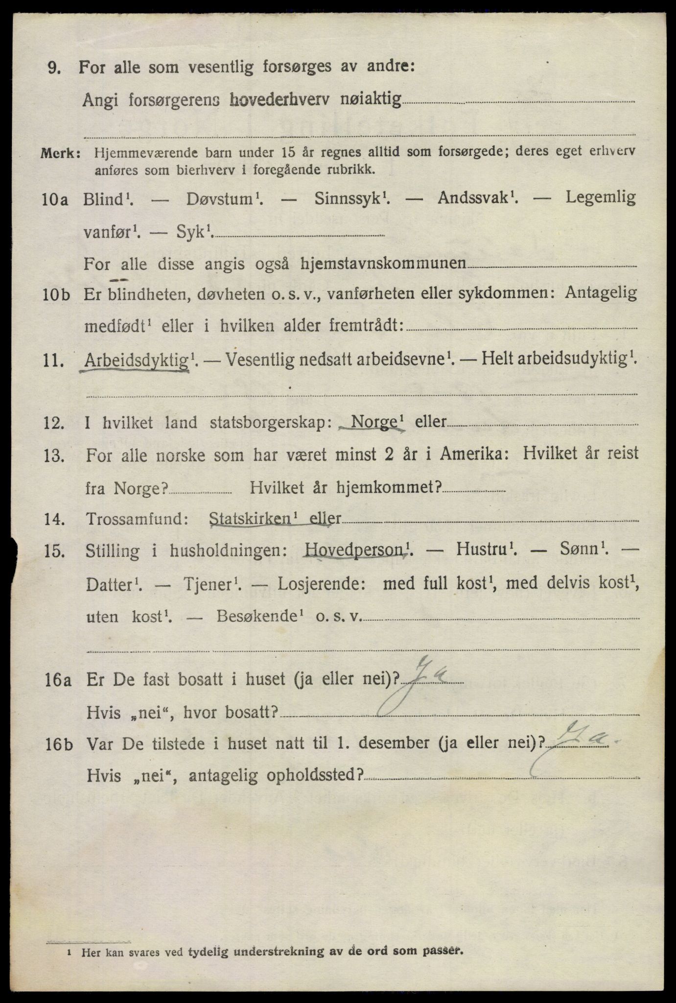 SAKO, 1920 census for Solum, 1920, p. 4045