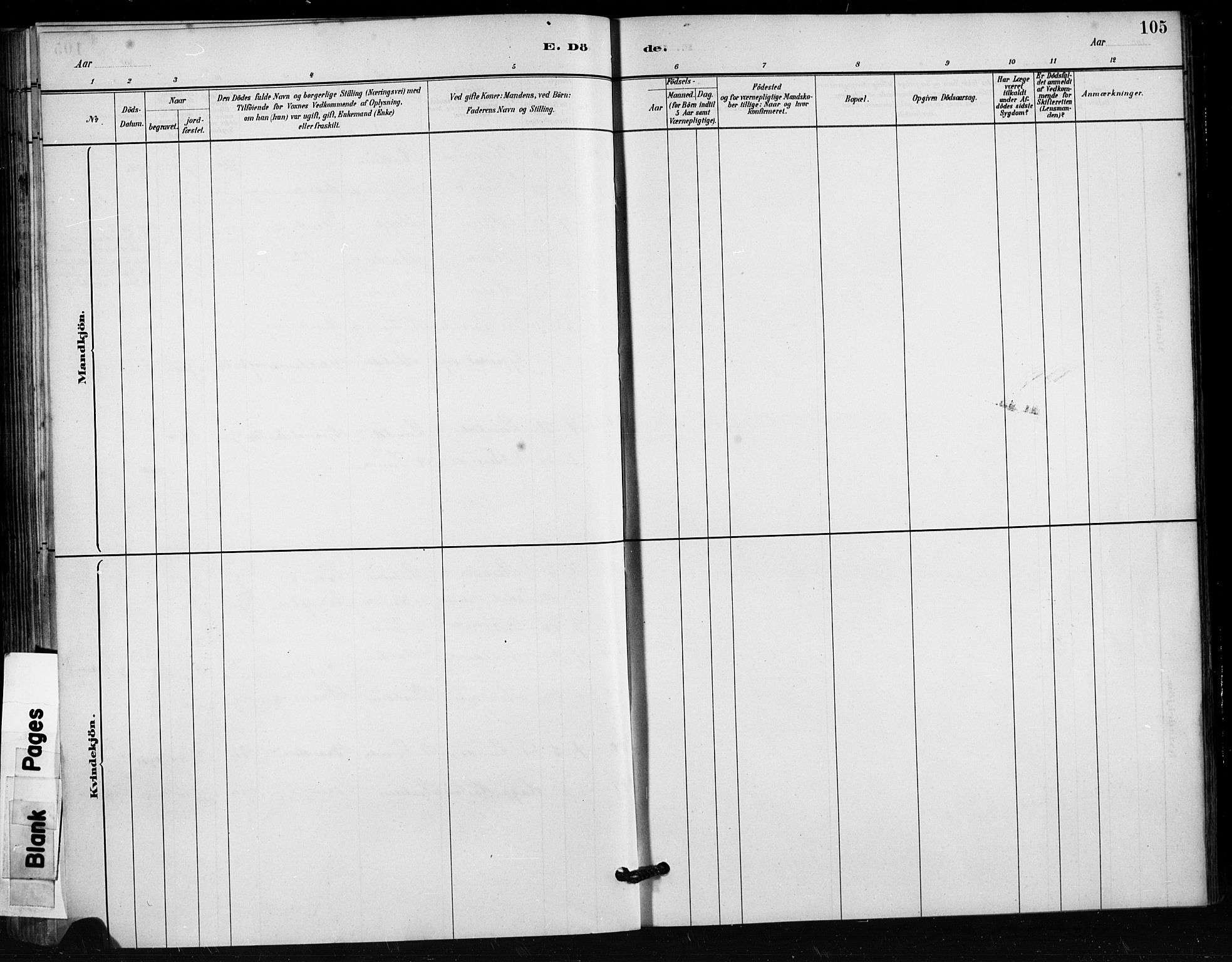 Håland sokneprestkontor, AV/SAST-A-101802/001/30BA/L0011: Parish register (official) no. A 10, 1883-1900, p. 105