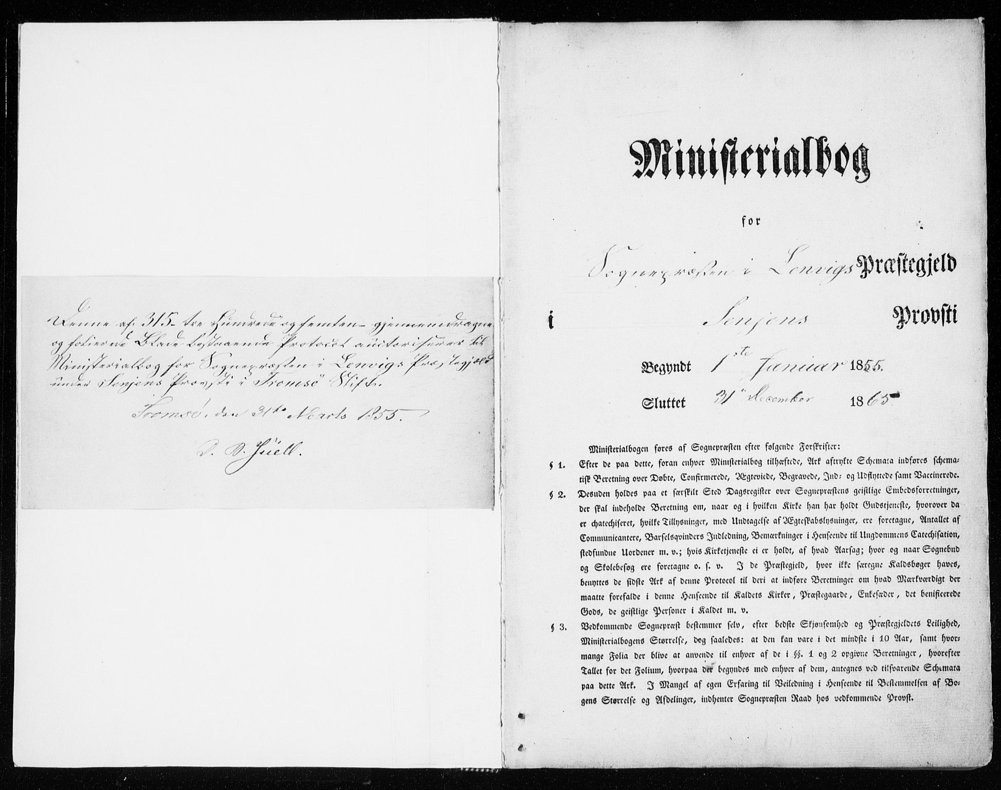 Lenvik sokneprestembete, SATØ/S-1310/H/Ha/Haa/L0007kirke: Parish register (official) no. 7, 1855-1865