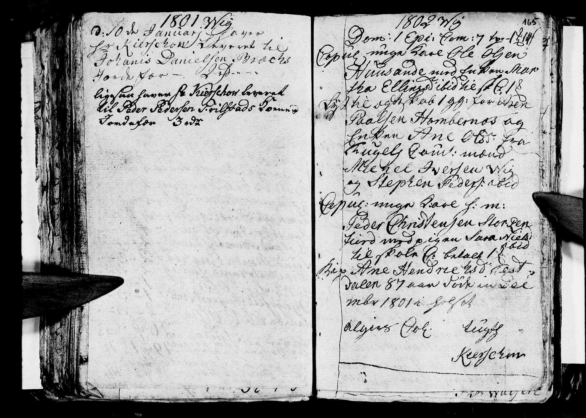 Ministerialprotokoller, klokkerbøker og fødselsregistre - Nordland, SAT/A-1459/812/L0184: Parish register (copy) no. 812C02, 1793-1809, p. 165