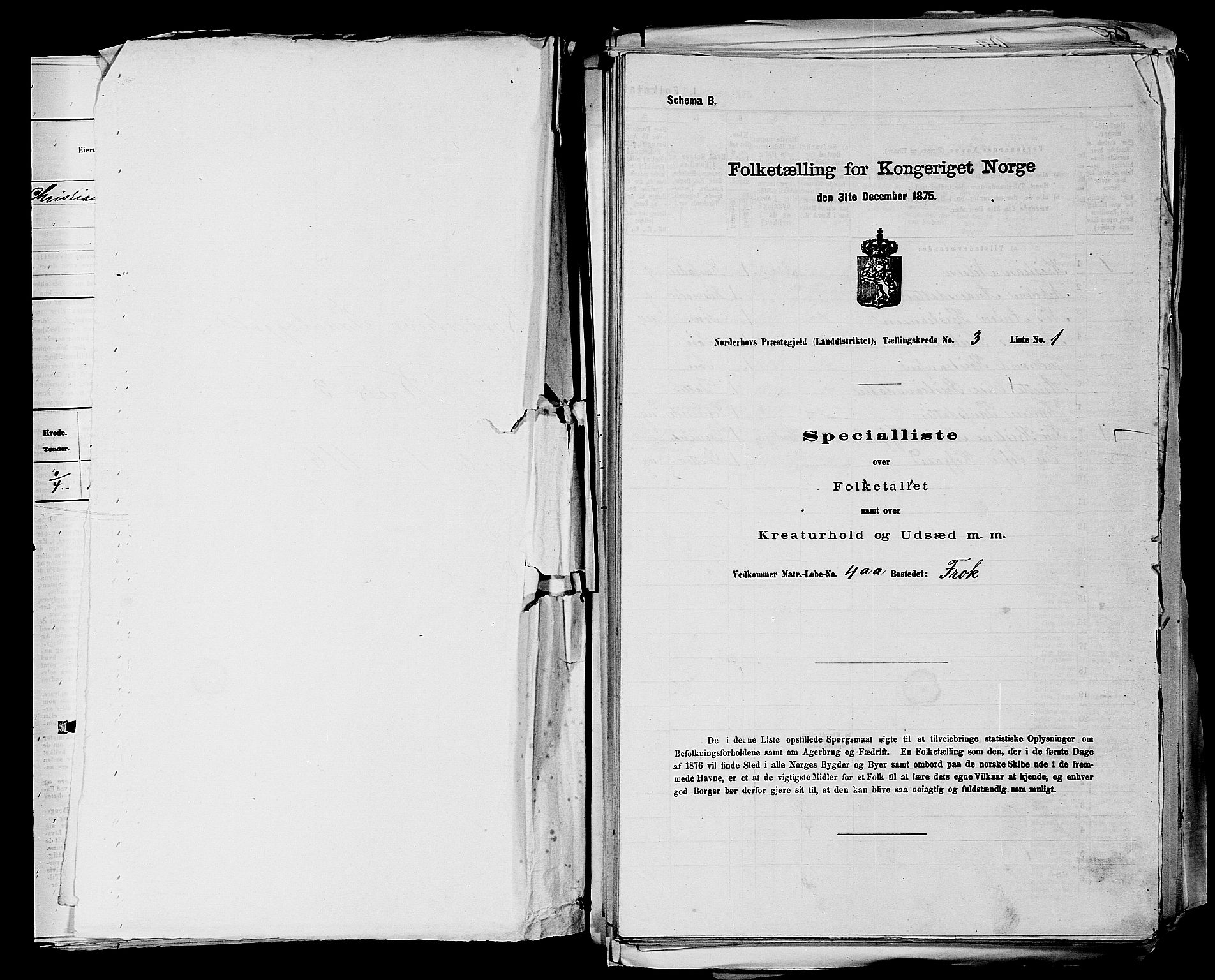 SAKO, 1875 census for 0613L Norderhov/Norderhov, Haug og Lunder, 1875, p. 389