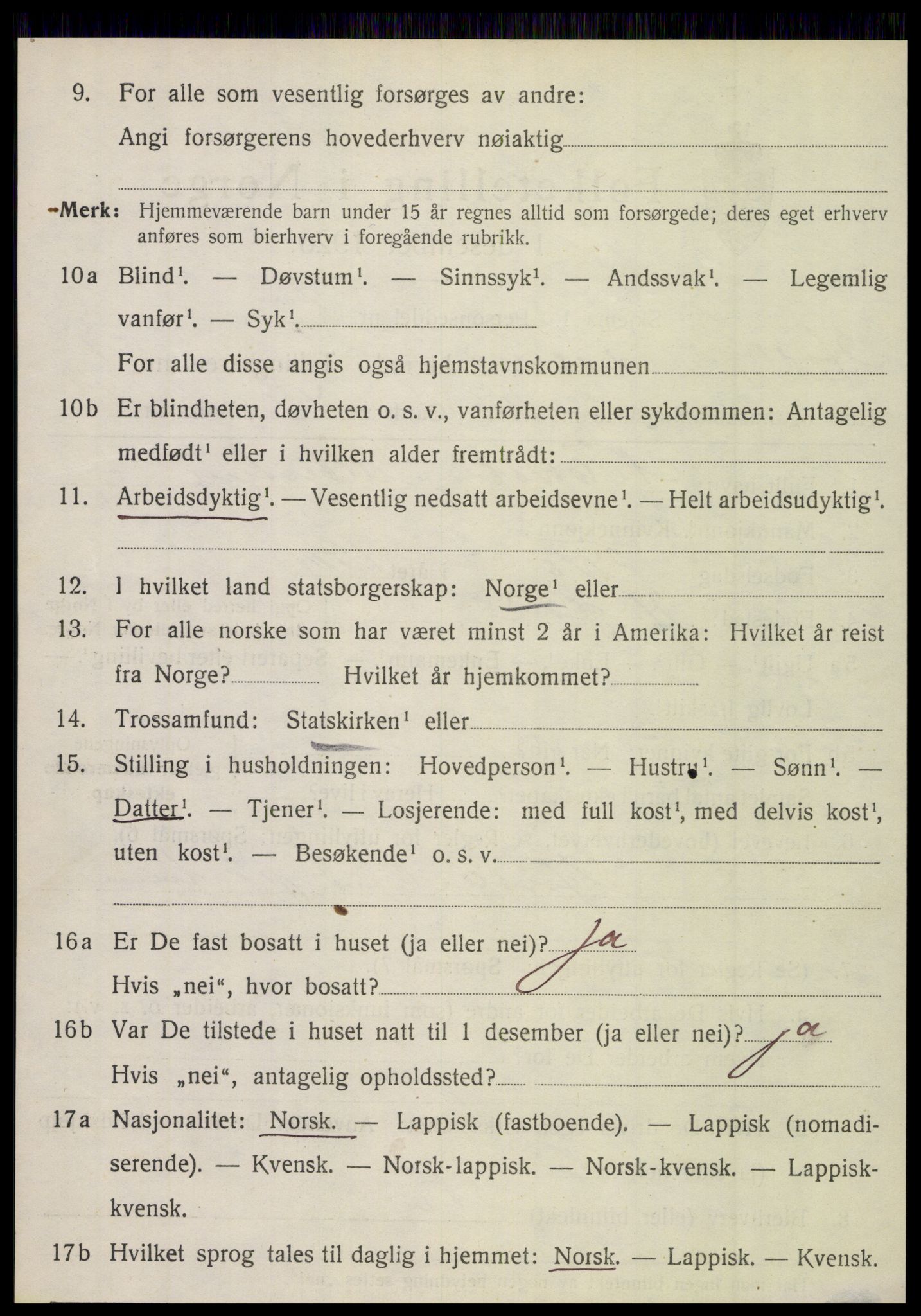 SAT, 1920 census for Hattfjelldal, 1920, p. 1743