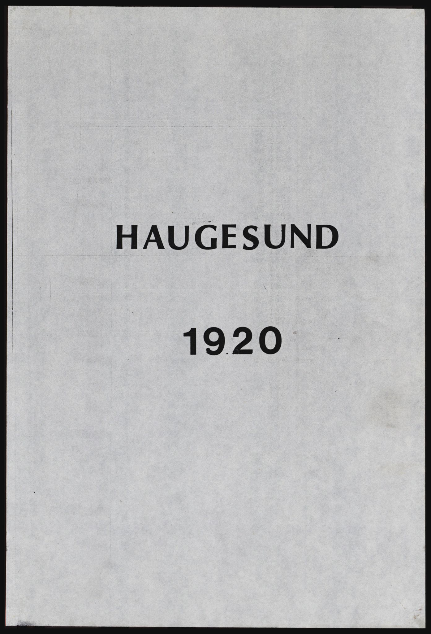 SAST, Copy of 1920 census for Haugesund, 1920, p. 499