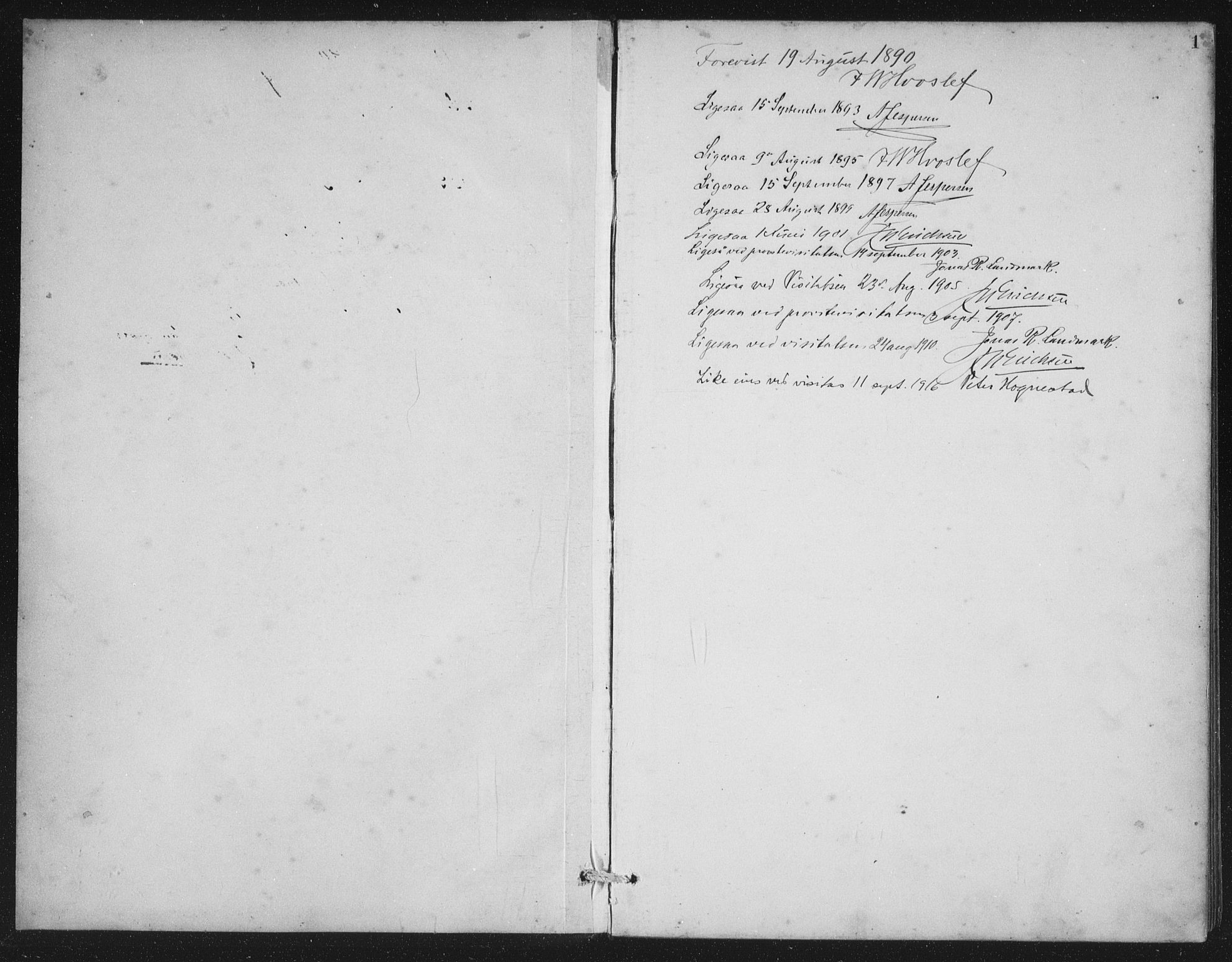 Gaular sokneprestembete, SAB/A-80001/H/Hab: Parish register (copy) no. A 4, 1889-1912, p. 1