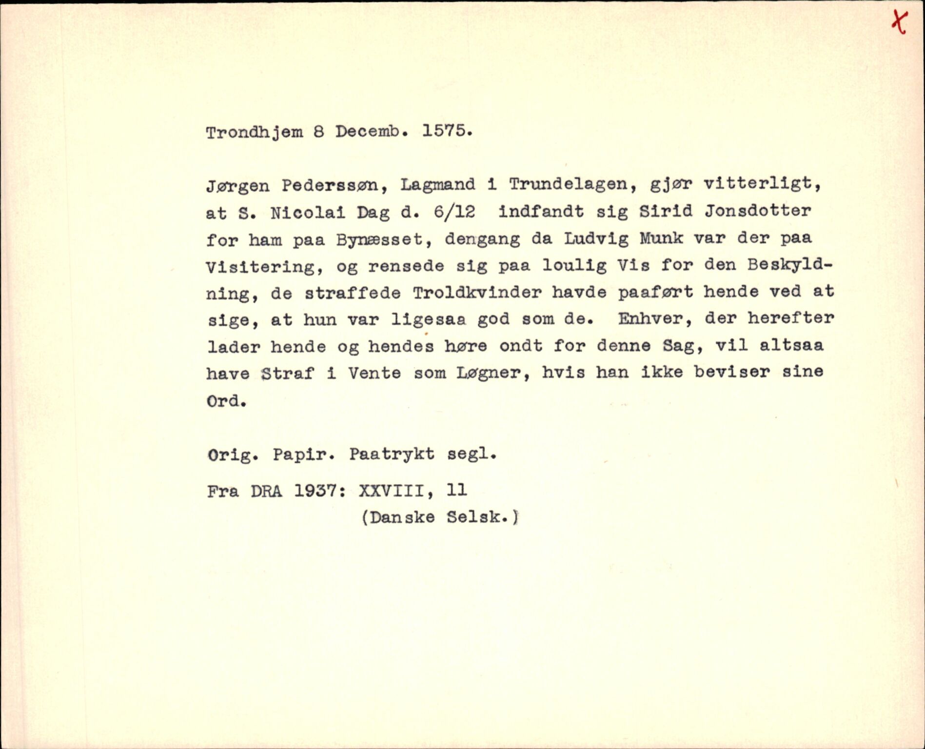 Riksarkivets diplomsamling, AV/RA-EA-5965/F35/F35f/L0003: Regestsedler: Diplomer fra DRA 1937 og 1996, p. 703