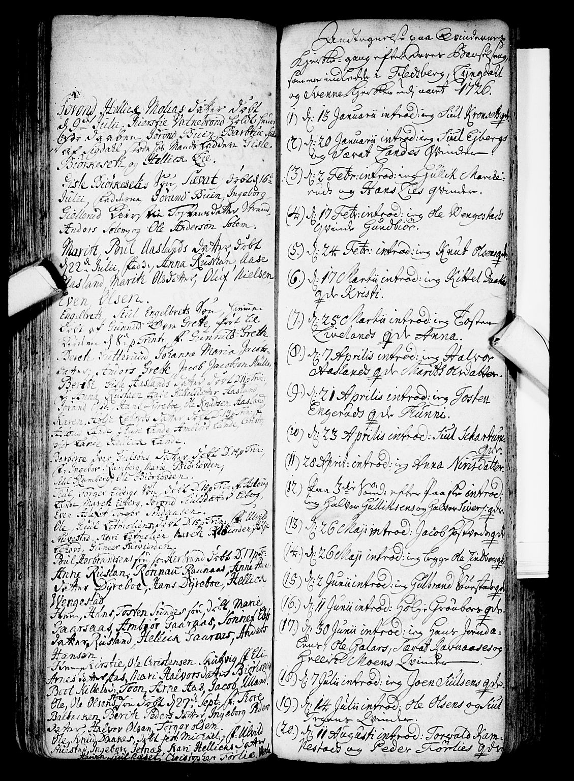 Flesberg kirkebøker, AV/SAKO-A-18/F/Fa/L0002: Parish register (official) no. I 2, 1726-1747