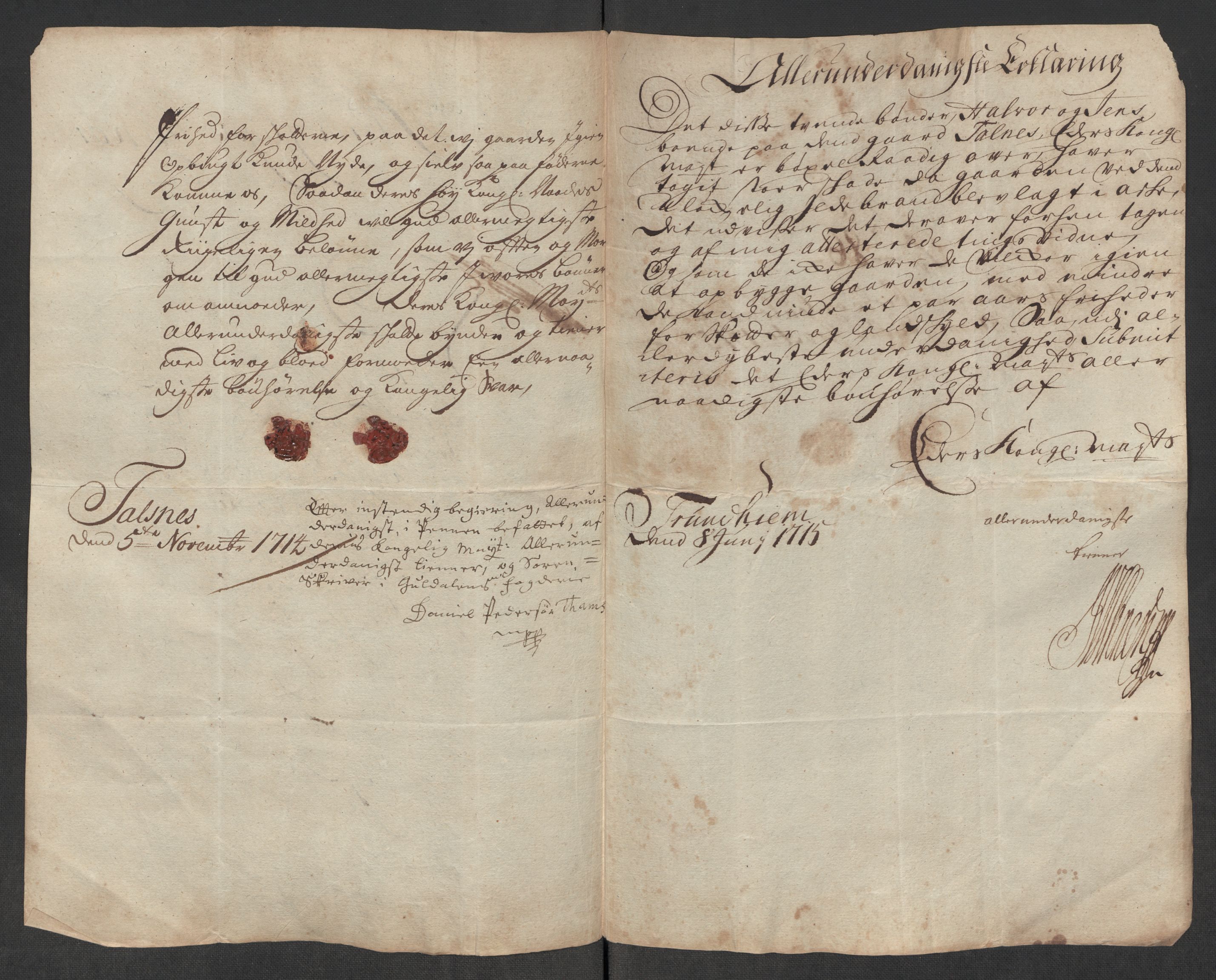 Rentekammeret inntil 1814, Reviderte regnskaper, Fogderegnskap, RA/EA-4092/R60/L3966: Fogderegnskap Orkdal og Gauldal, 1715, p. 546