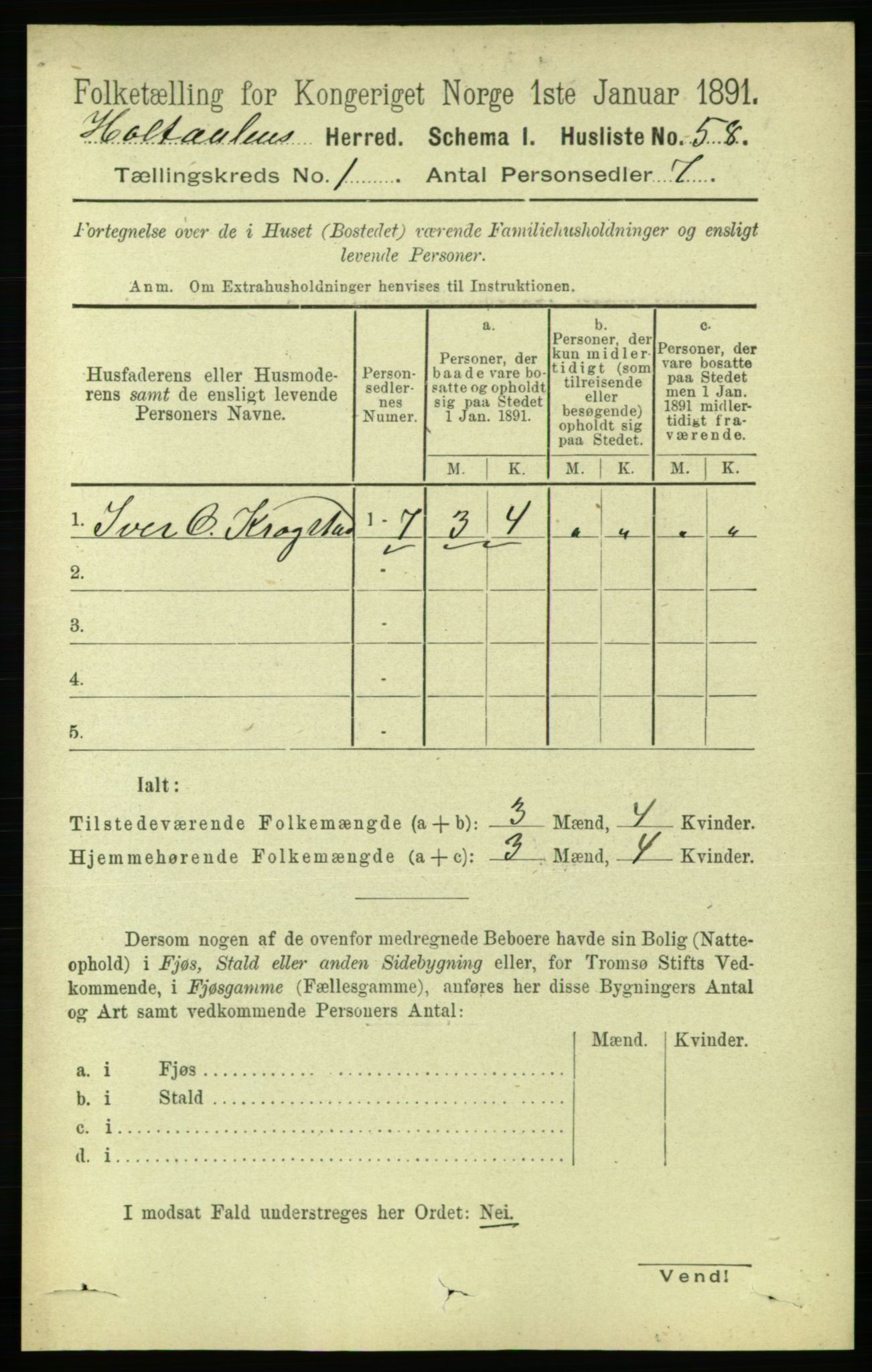 RA, 1891 census for 1645 Haltdalen, 1891, p. 73