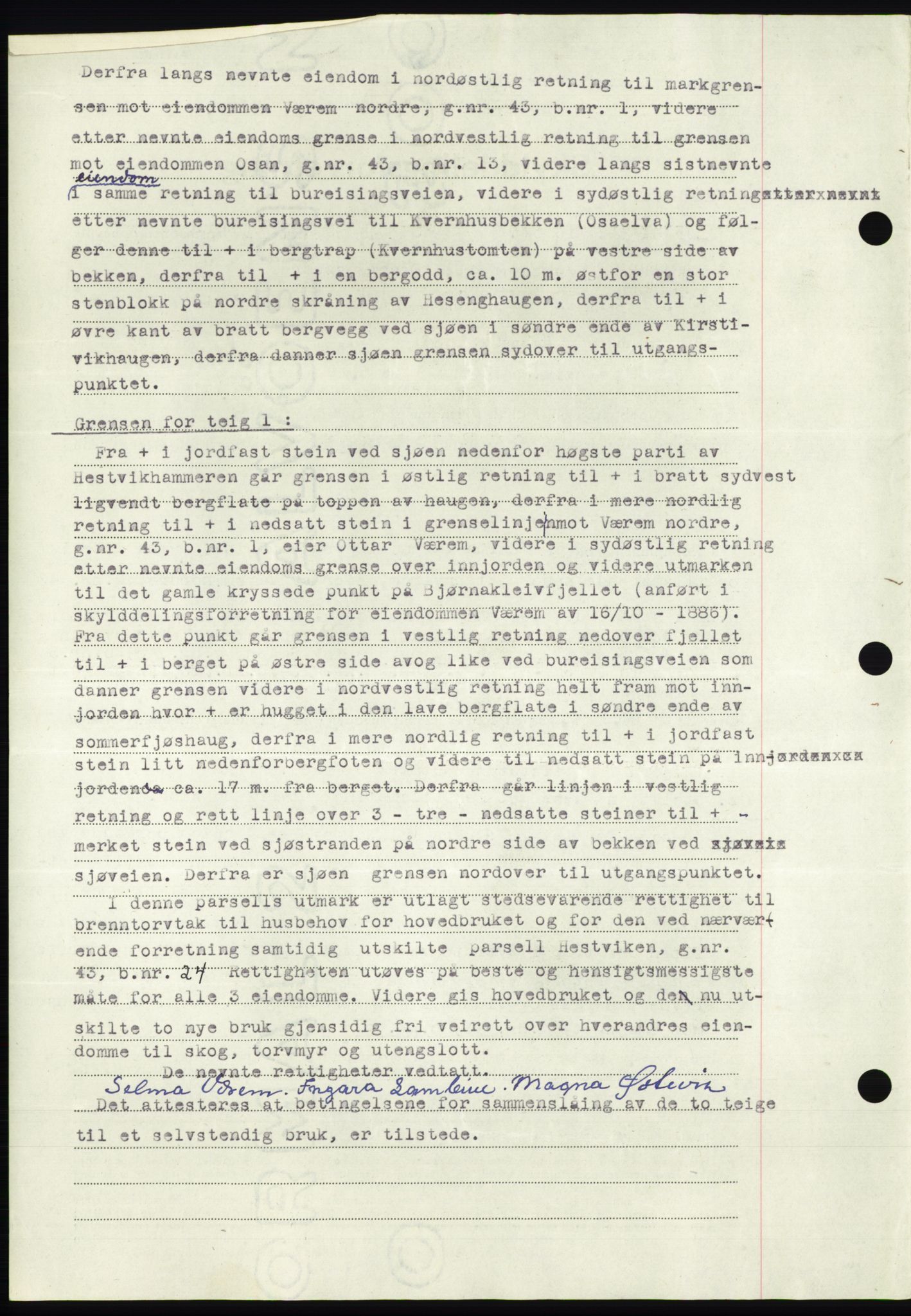 Namdal sorenskriveri, AV/SAT-A-4133/1/2/2C: Mortgage book no. -, 1944-1945, Diary no: : 927/1944