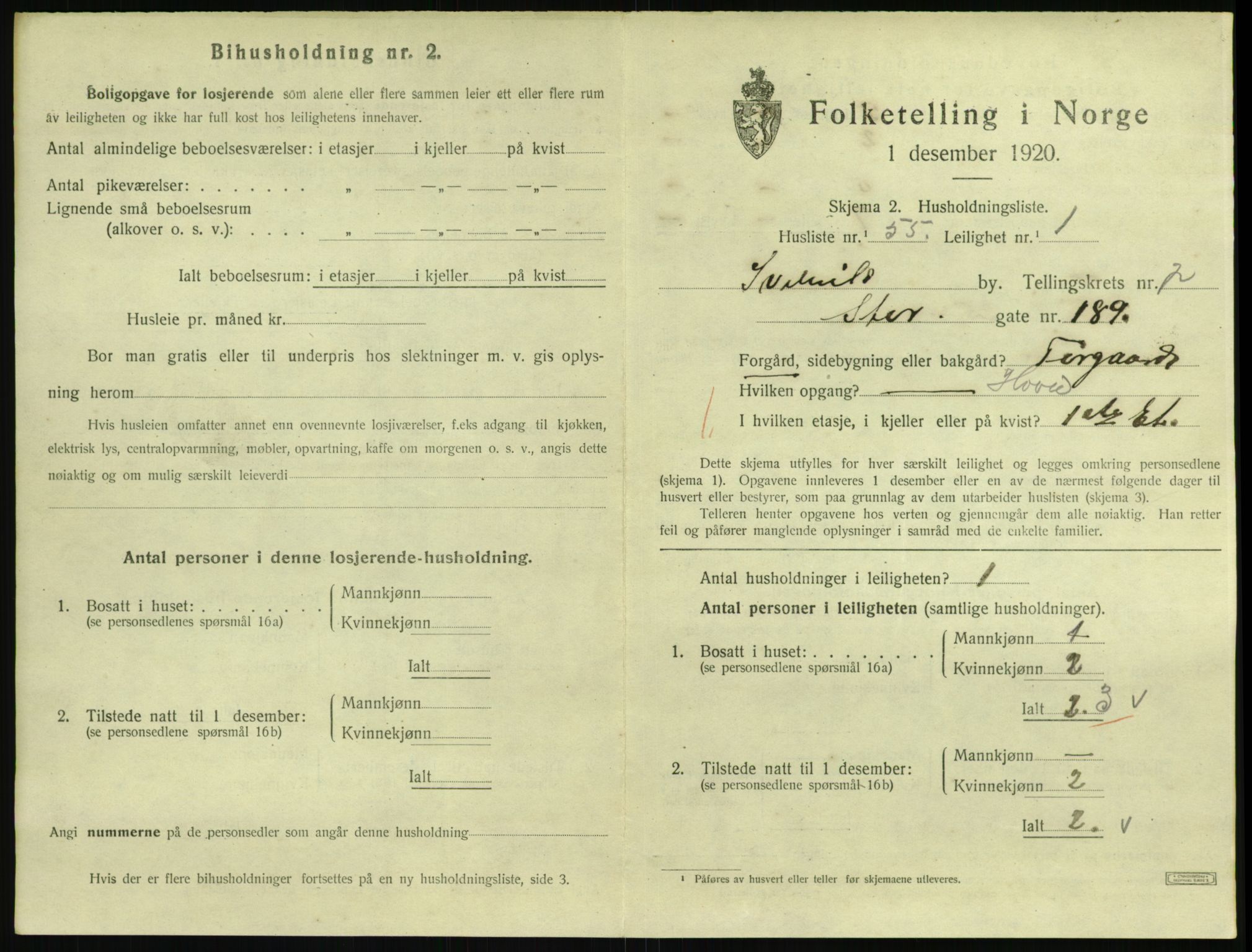 SAKO, 1920 census for Svelvik, 1920, p. 1005