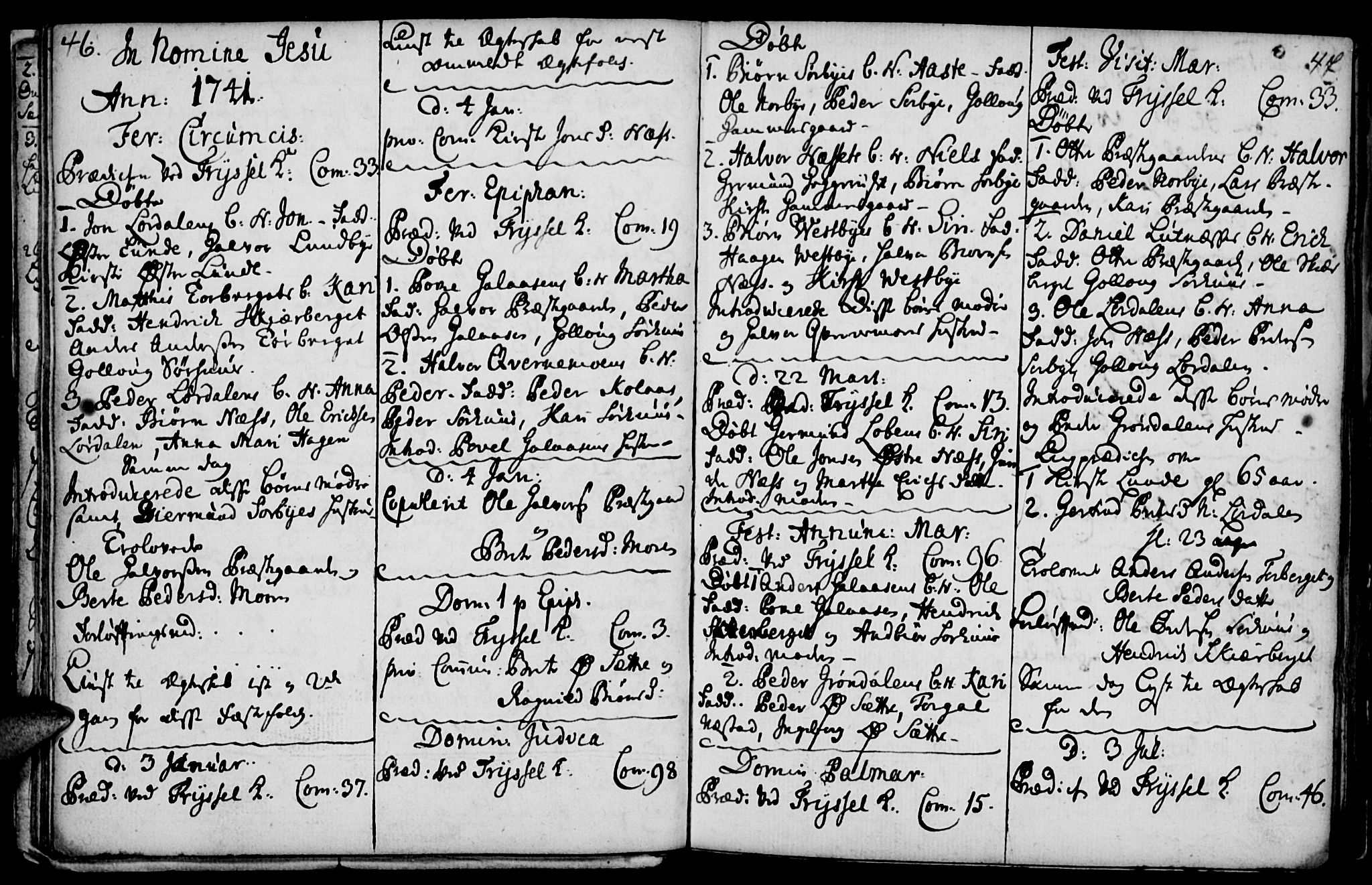 Elverum prestekontor, AV/SAH-PREST-044/H/Ha/Haa/L0001: Parish register (official) no. 1, 1730-1760, p. 46-47