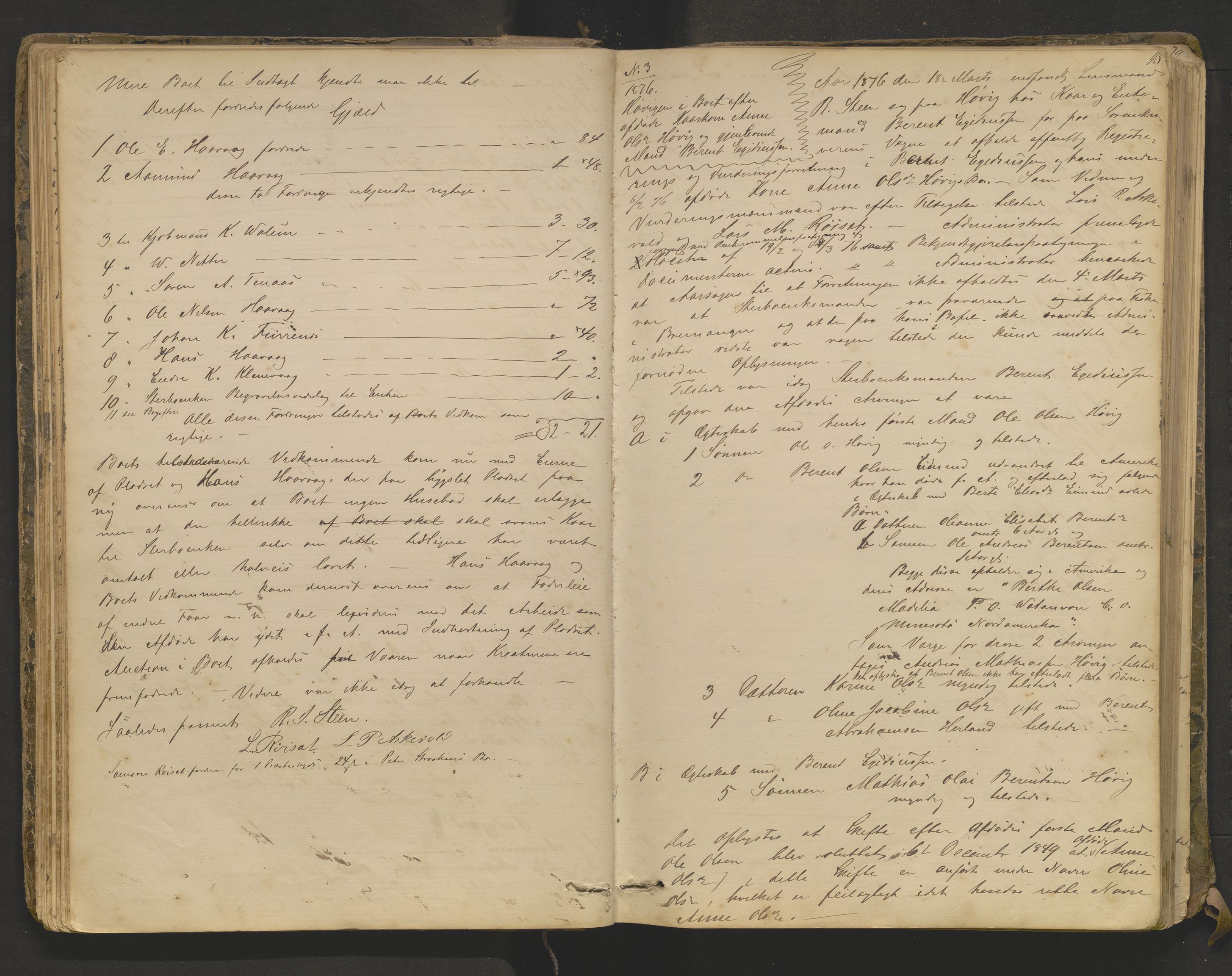 Lensmannen i Askvoll, AV/SAB-A-26301/0006/L0003: Registreringsprotokoll, 1869-1904, p. 44b-45a