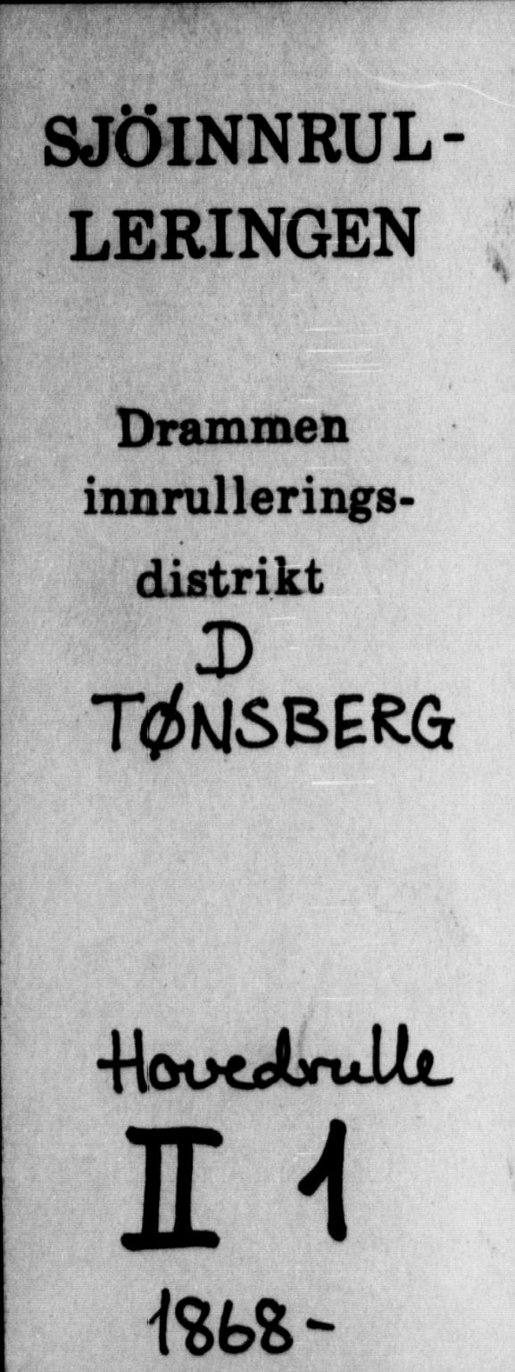 Tønsberg innrulleringskontor, SAKO/A-786/F/Fc/Fcb/L0001: Hovedrulle Patent nr. 1-1102, 1868, p. 1