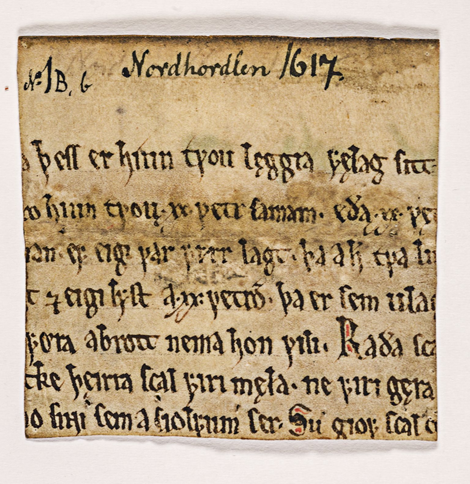 Riksarkivets diplomsamling, AV/RA-EA-5965/F26/L0001: Norrøne membranfragmenter bestand 1, 1100-1536, p. 7