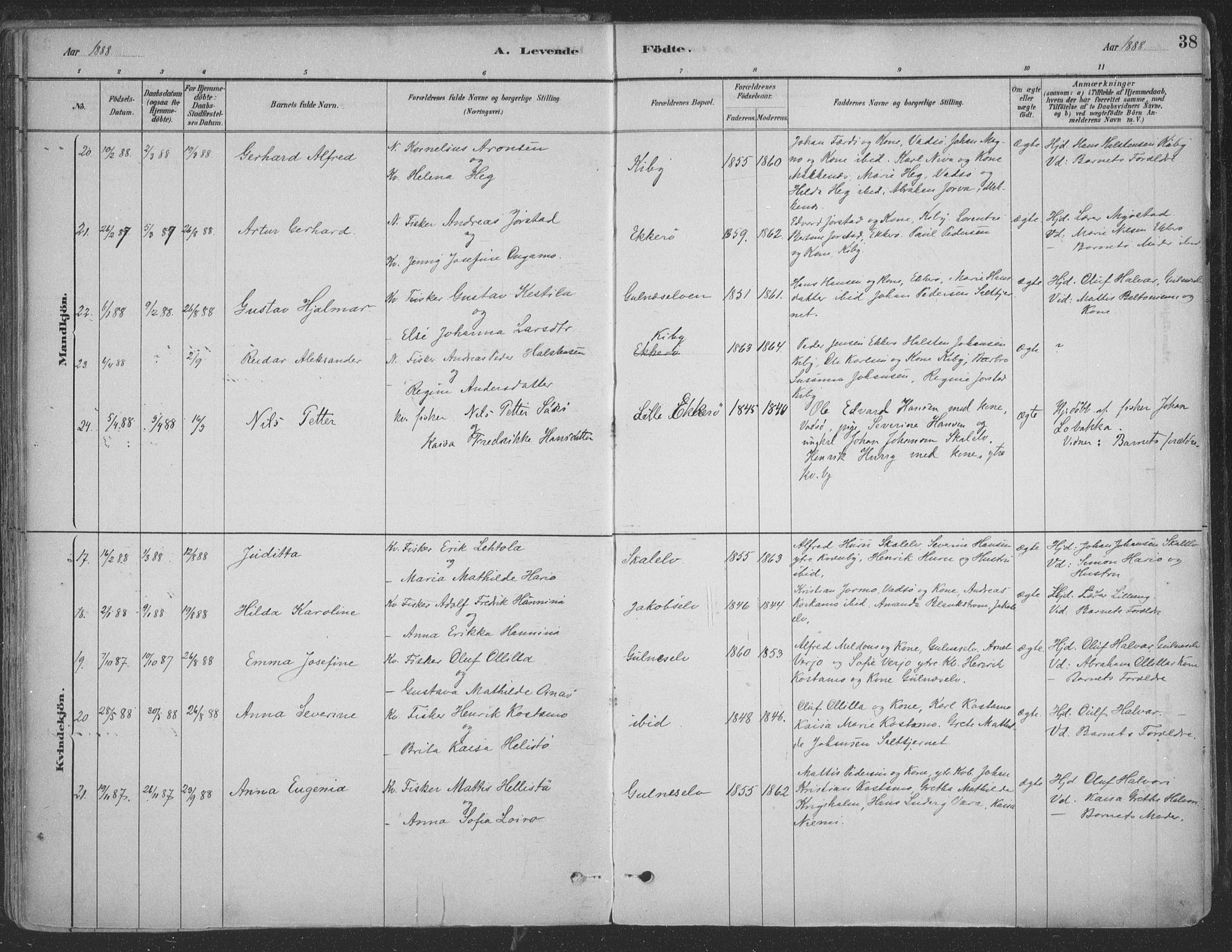 Vadsø sokneprestkontor, AV/SATØ-S-1325/H/Ha/L0009kirke: Parish register (official) no. 9, 1881-1917, p. 38