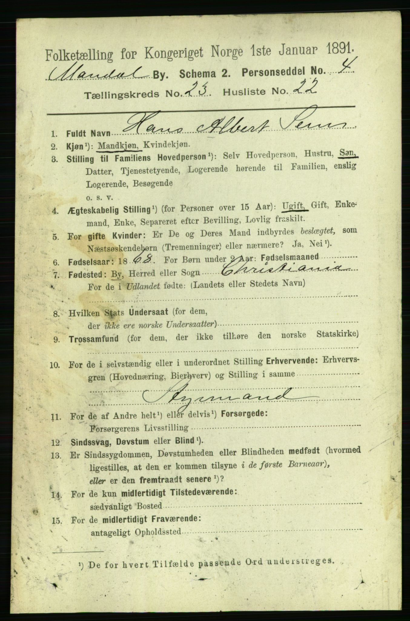 RA, 1891 census for 1002 Mandal, 1891, p. 4421