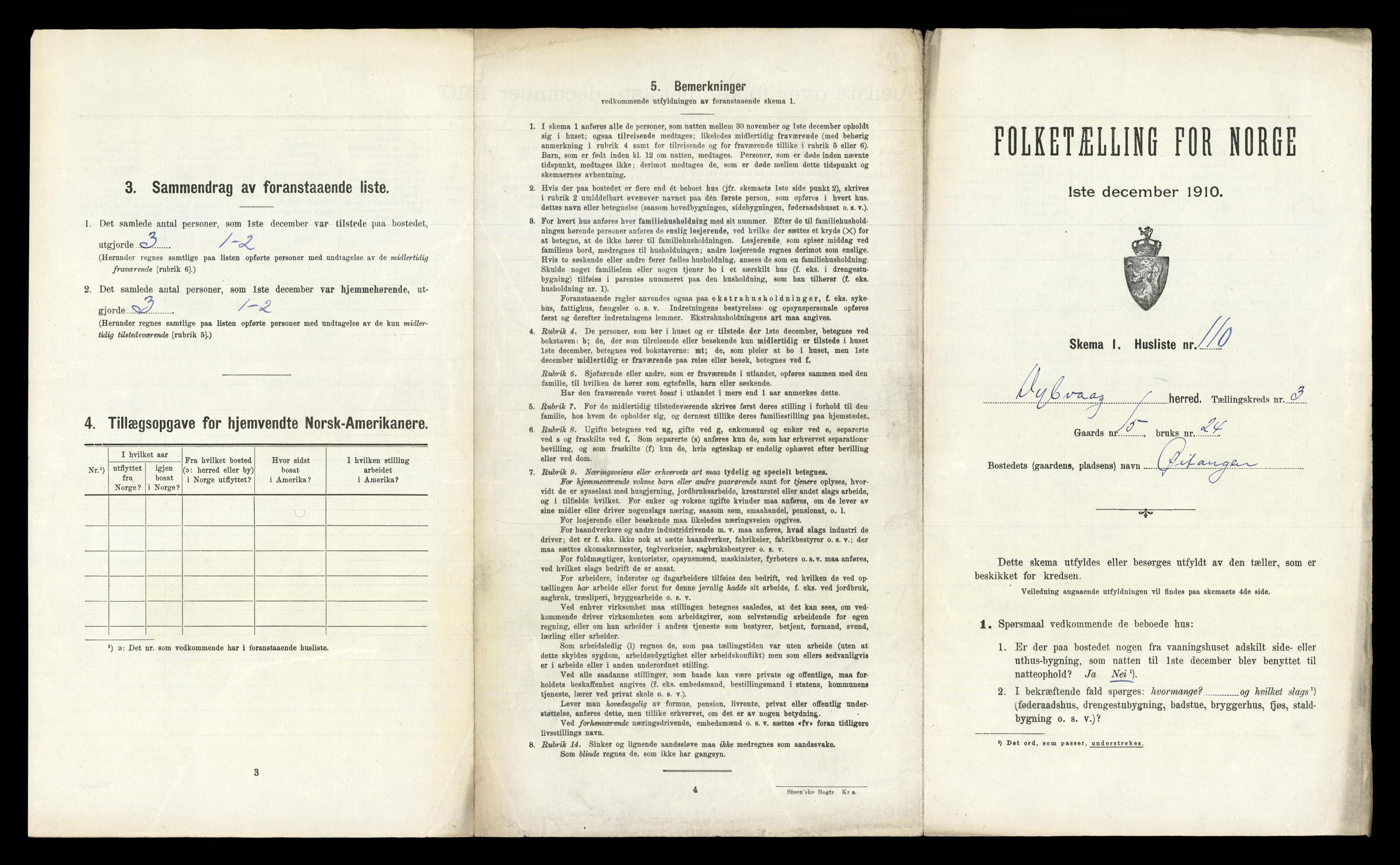 RA, 1910 census for Dypvåg, 1910, p. 506