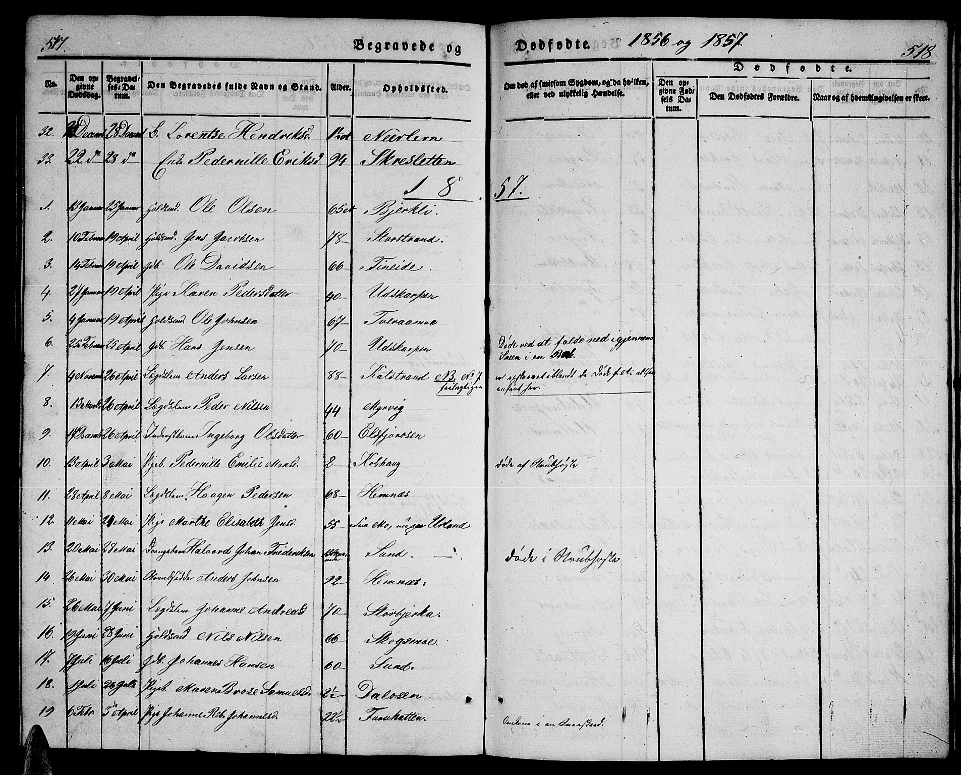 Ministerialprotokoller, klokkerbøker og fødselsregistre - Nordland, AV/SAT-A-1459/825/L0364: Parish register (copy) no. 825C01, 1841-1863, p. 517-518