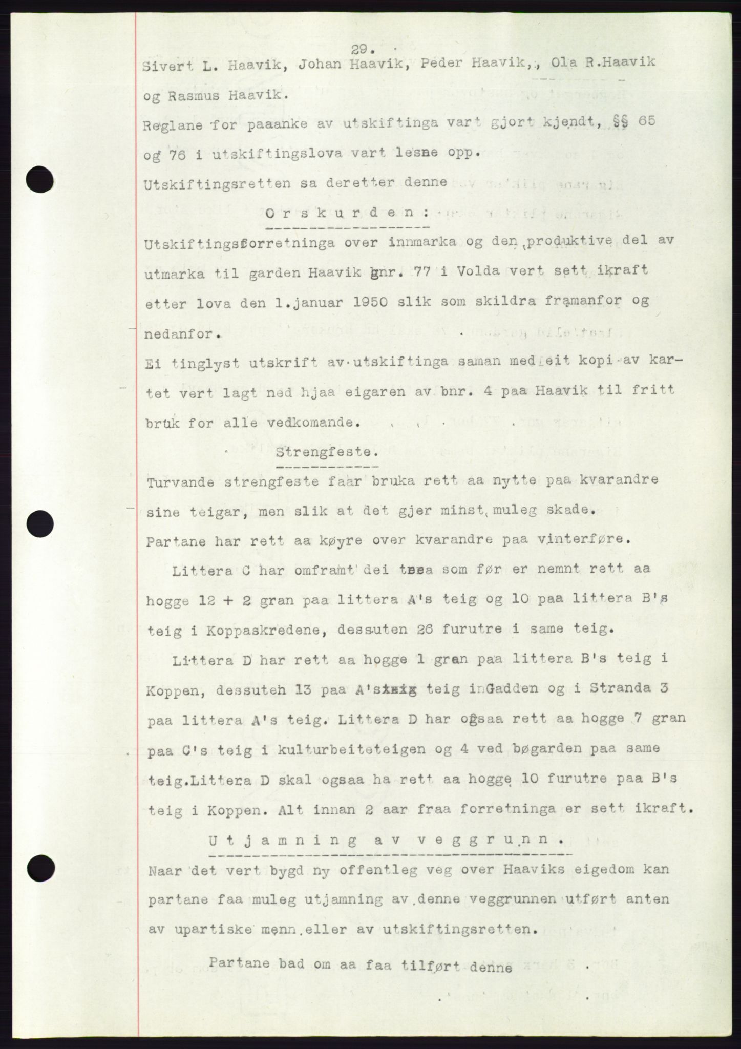 Søre Sunnmøre sorenskriveri, AV/SAT-A-4122/1/2/2C/L0086: Mortgage book no. 12A, 1949-1950, Diary no: : 18/1950