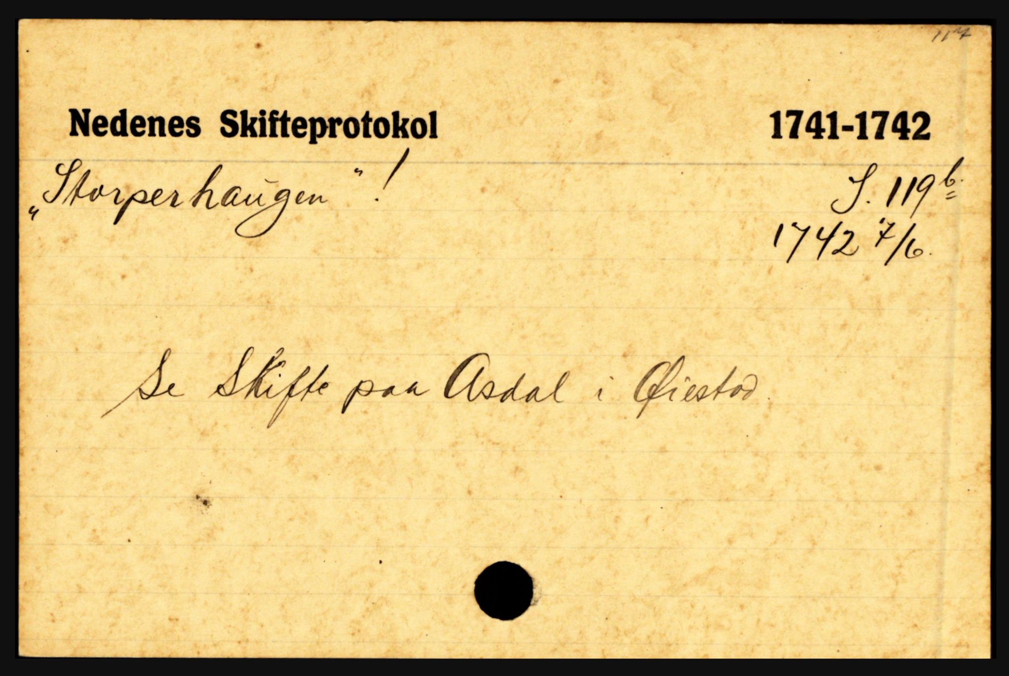 Nedenes sorenskriveri før 1824, AV/SAK-1221-0007/H, p. 28431