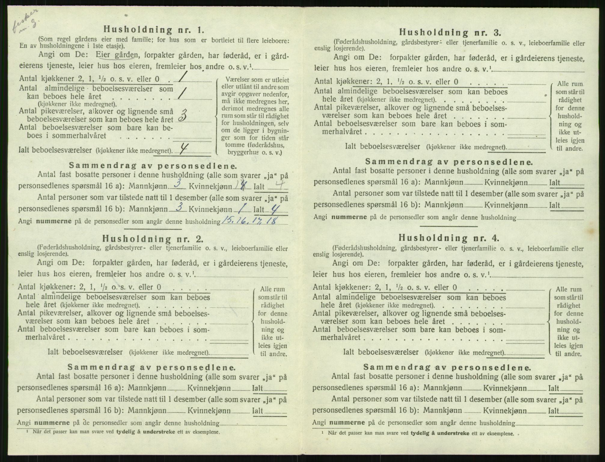 SAT, 1920 census for Hustad, 1920, p. 614