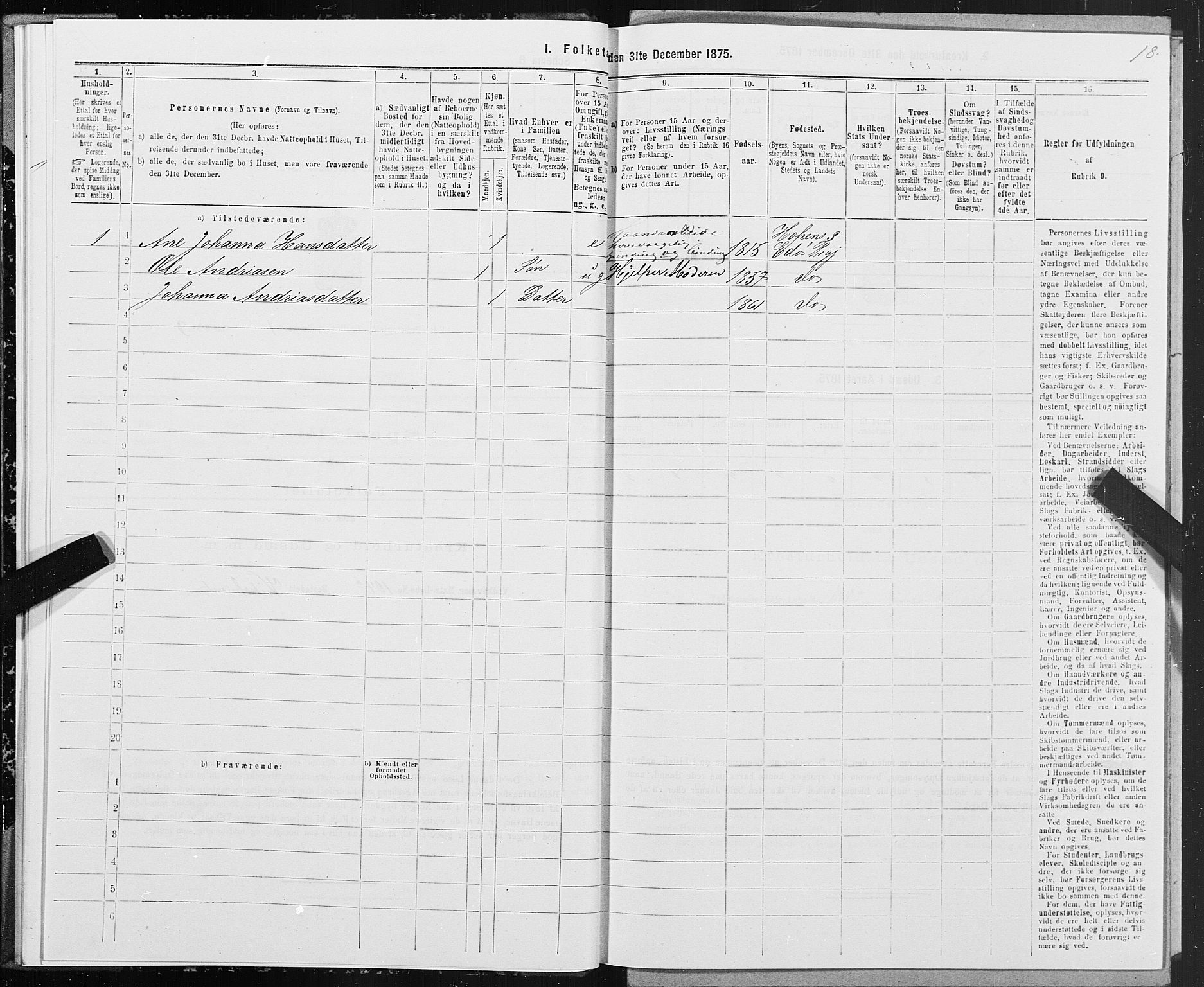 SAT, 1875 census for 1573P Edøy, 1875, p. 1018