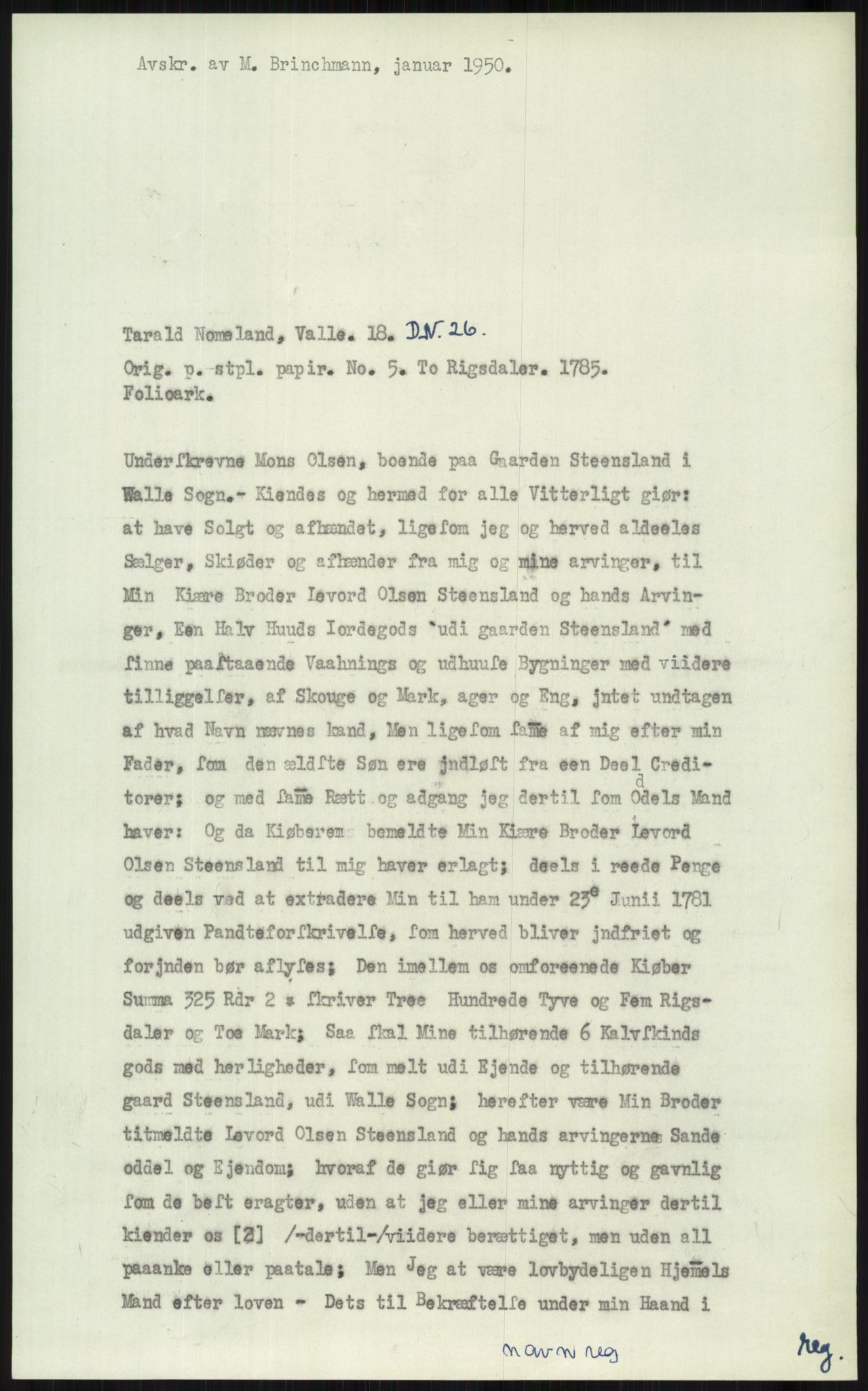 Samlinger til kildeutgivelse, Diplomavskriftsamlingen, AV/RA-EA-4053/H/Ha, p. 3627